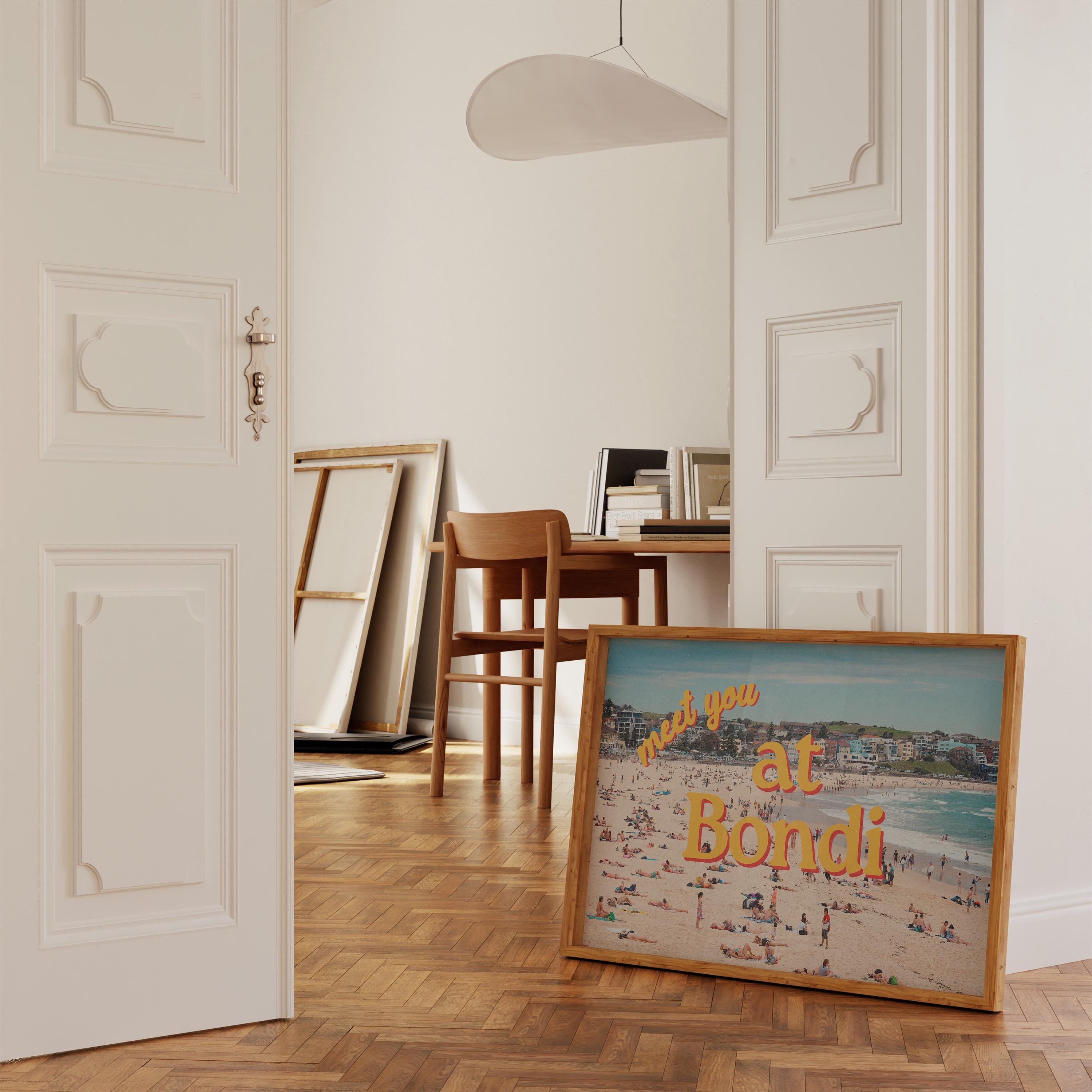 Australia Art, Bondi Posters, Digital Art Prints, Retro Beach Prints, Australia Photo Art, Bondi Art print, Trendy Art Print, Bondi Art