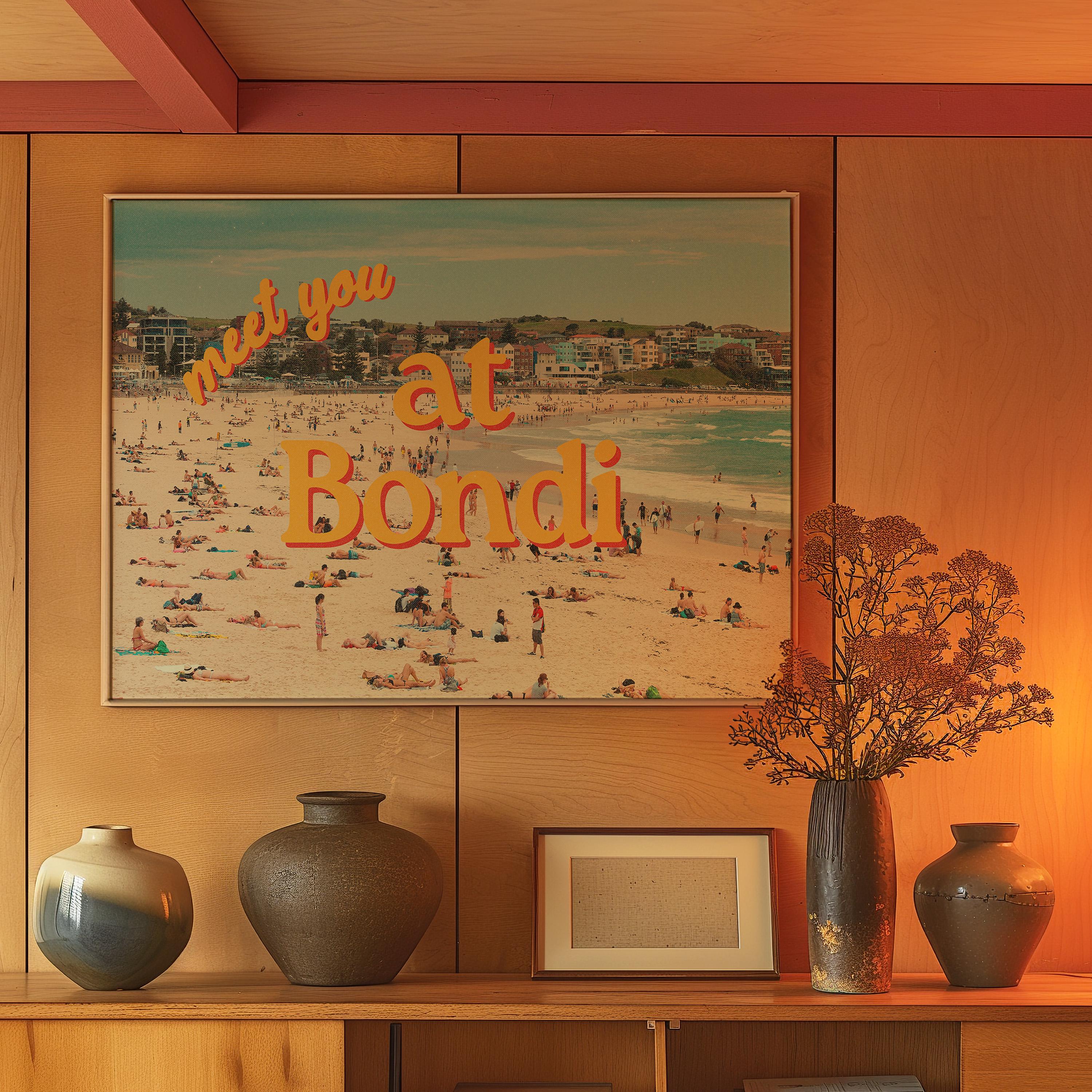 Australia Art, Bondi Posters, Digital Art Prints, Retro Beach Prints, Australia Photo Art, Bondi Art print, Trendy Art Print, Bondi Art