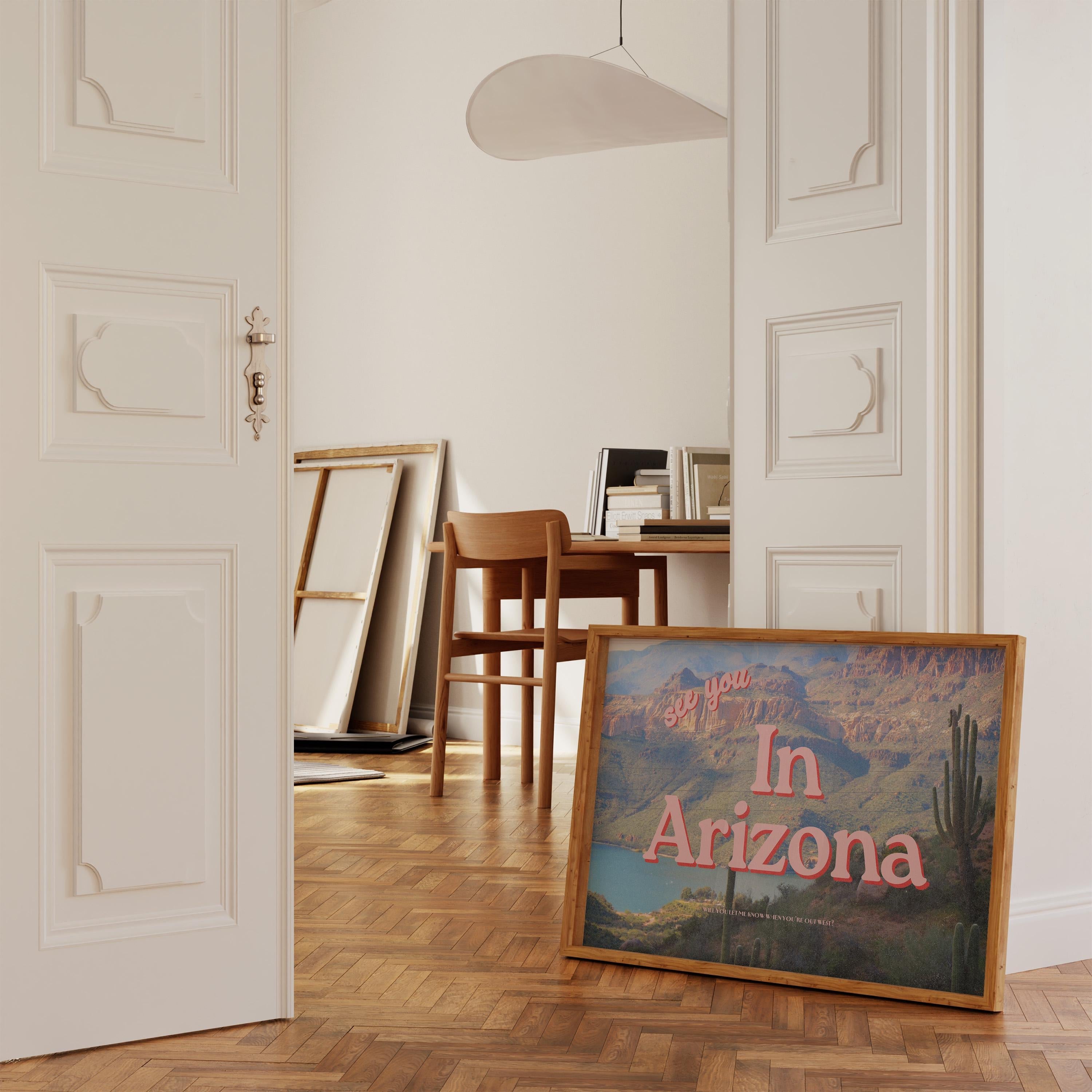 See you in Arizona, Retro Photo Prints, Arizona Art Print, AZ art, arizona posters, digital download, arizona gift, gs print shoppe