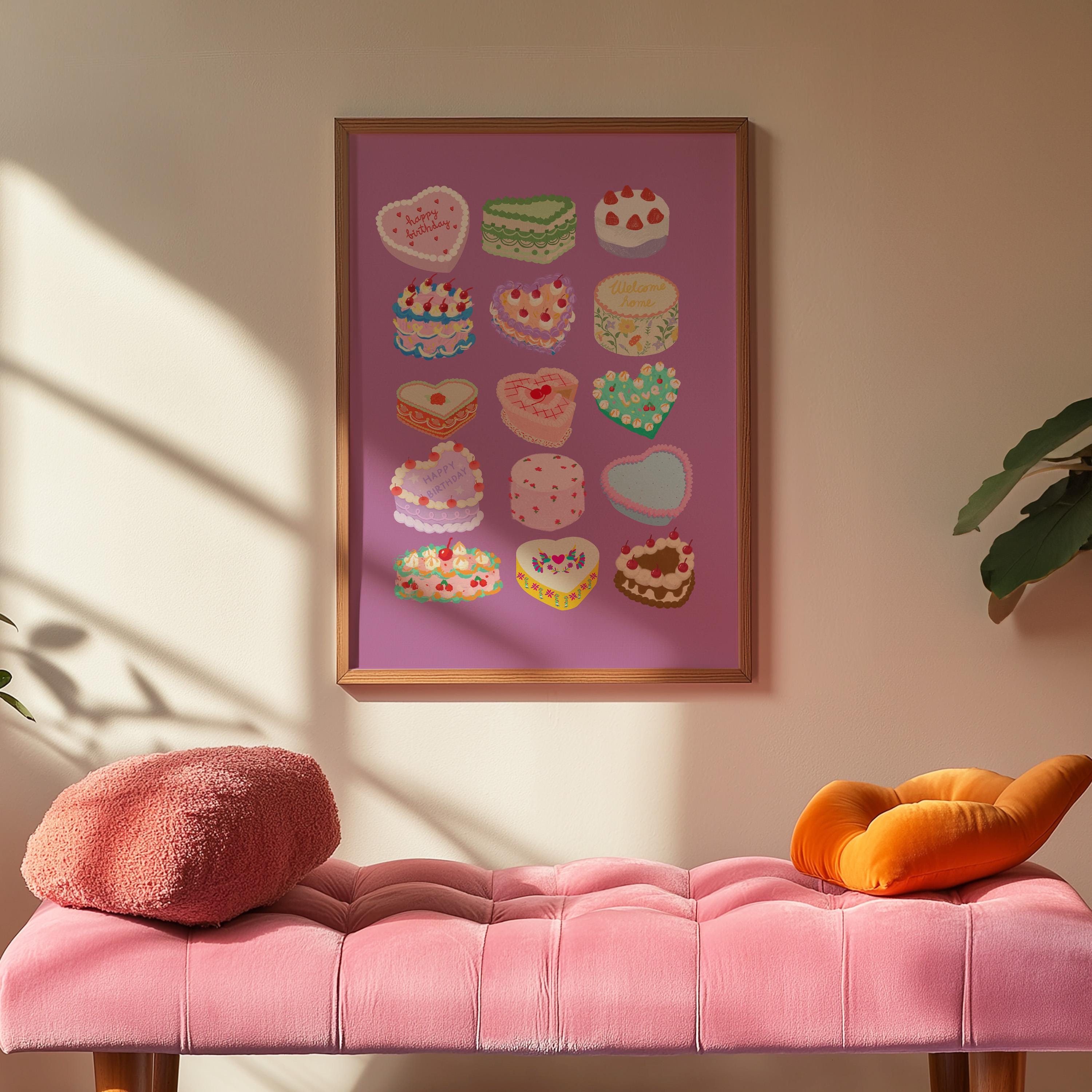 Cake Art, Digital Download,Kitchen Wall Art Print,Digital Food Art Print,Trendy Wall Art Print,Kitchen Printables,Kitchen Wall Decor