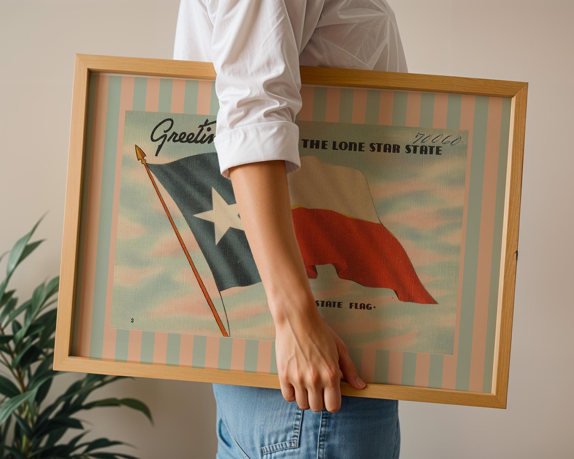 Texas art print, texas decor, texas vintage decor, texas poster, Digital Art Print,, Texas Print, Texas Posters, GS Print Shoppe, Texas Flag