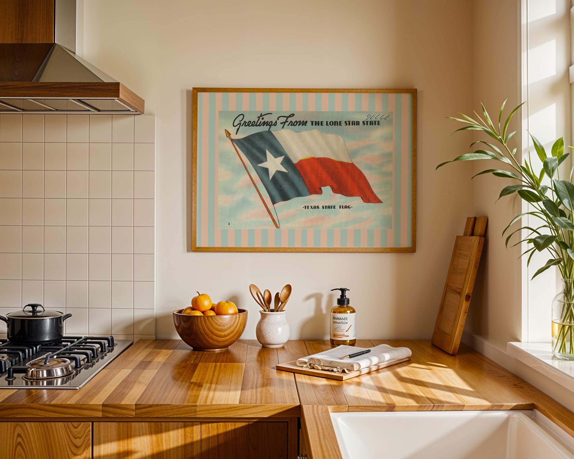 Texas art print, texas decor, texas vintage decor, texas poster, Digital Art Print,, Texas Print, Texas Posters, GS Print Shoppe, Texas Flag