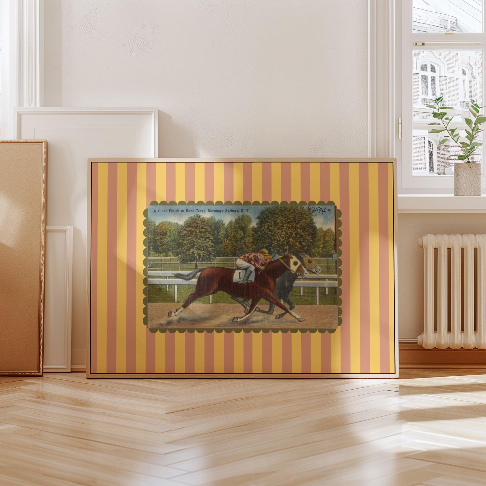 Striped Print, Trendy Poster, Retro Art, Instant Digital Download, Horse Racing Print, Horses Art Print, Boys Room Posters, GS Print Shoppe