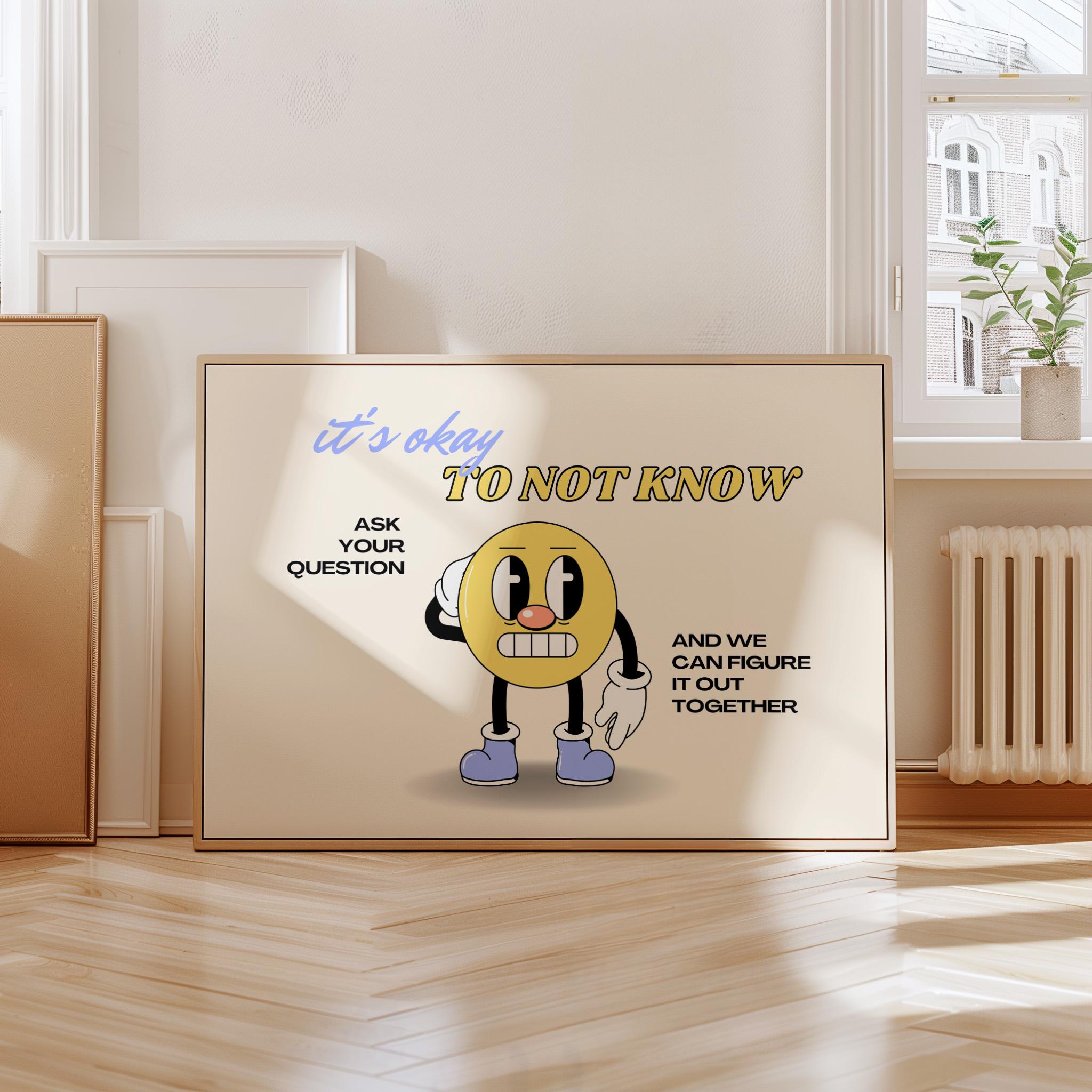 Printable Classroom Poster, It's Okay Print, Encouraging Art for Kids, Print for Kids Room, Emotions Art, Learning Prints, Fun Kids Wall Art