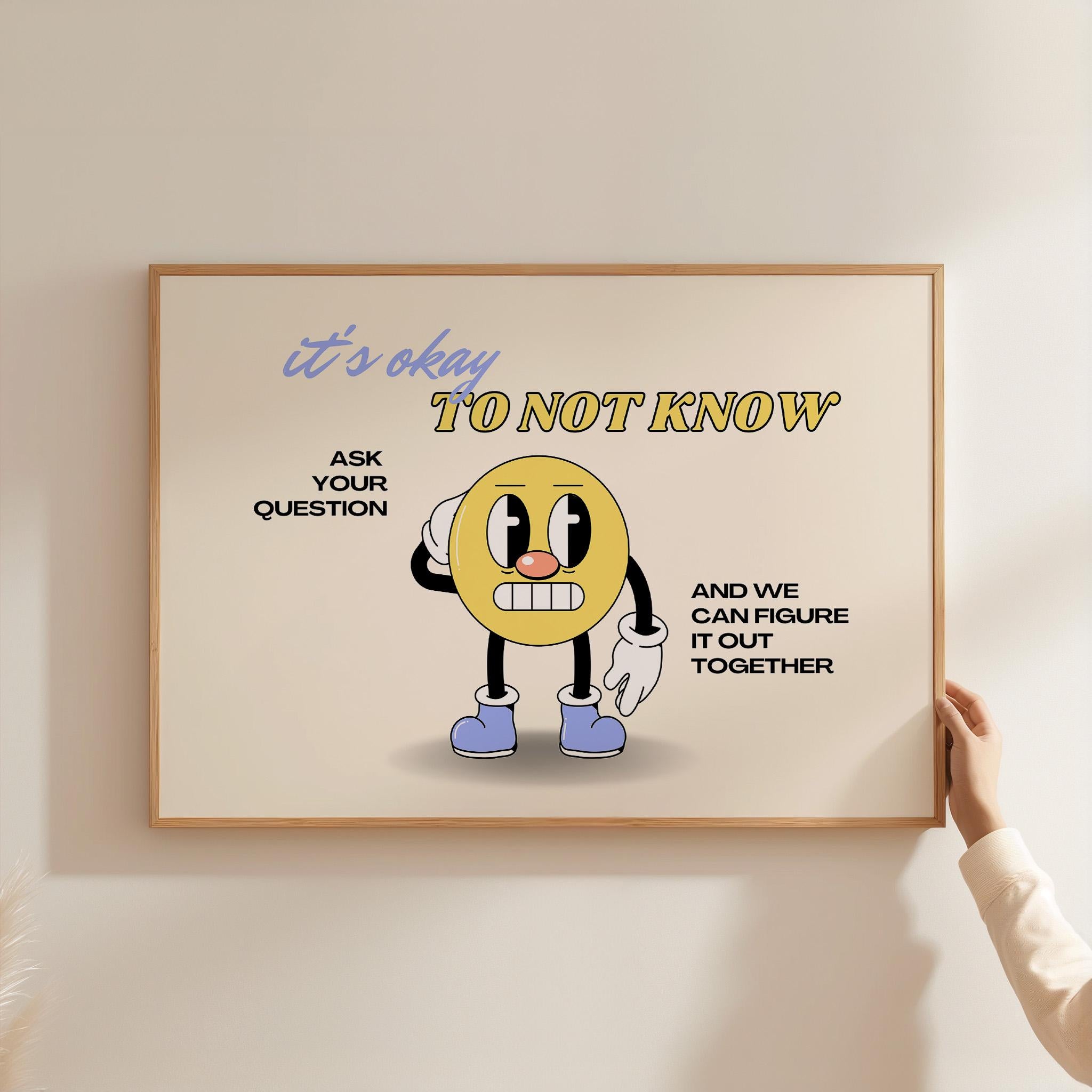 Printable Classroom Poster, It's Okay Print, Encouraging Art for Kids, Print for Kids Room, Emotions Art, Learning Prints, Fun Kids Wall Art