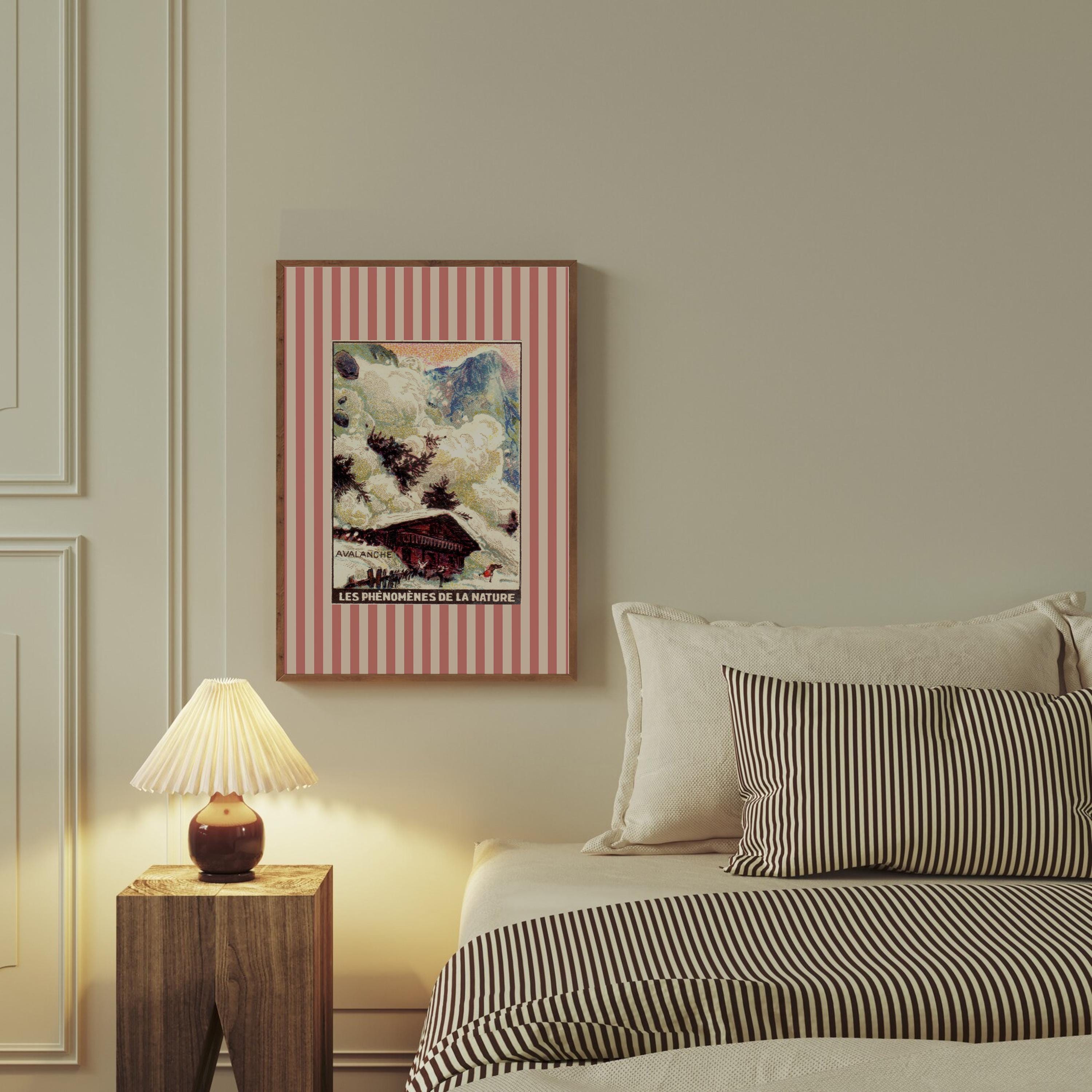 Girl's Room Print, Nursery Decor, Striped Print, Trendy Decor, Colorful Wall Art, Vintage Decor, Grandmillenial Coquette, GS Print Shoppe