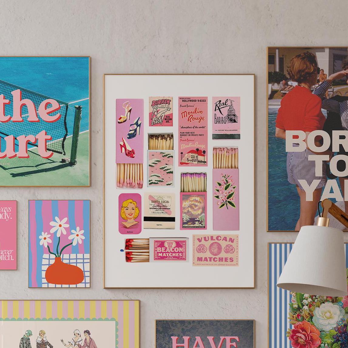 Set of 15 Posters, Pink Printables, Apartment Art Prints, Trendy Decor, Poster Bundle, Floral Posters, Digital Downloads, GS Print Shoppe