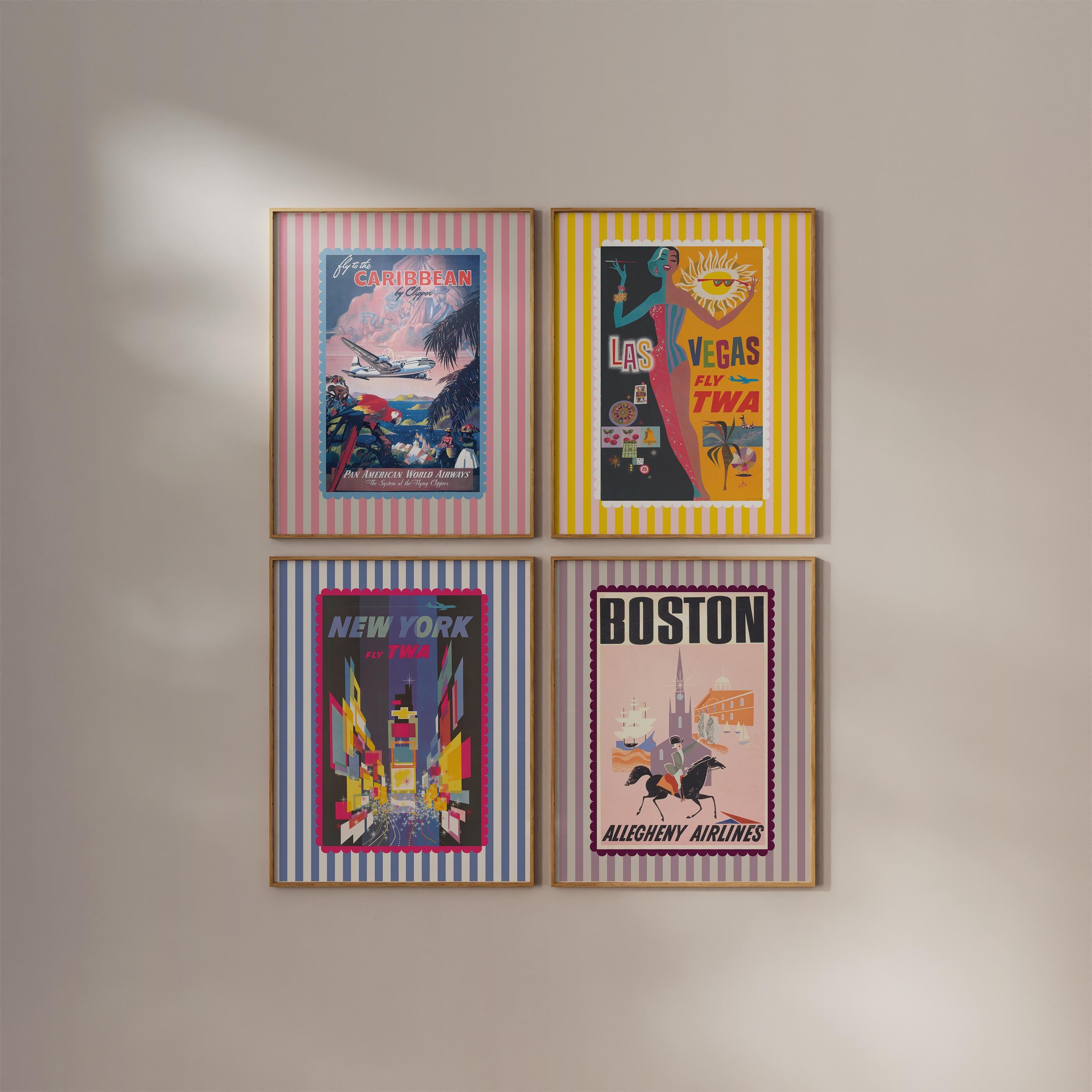 Gallery Wall Set of 4 Digital Art Prints