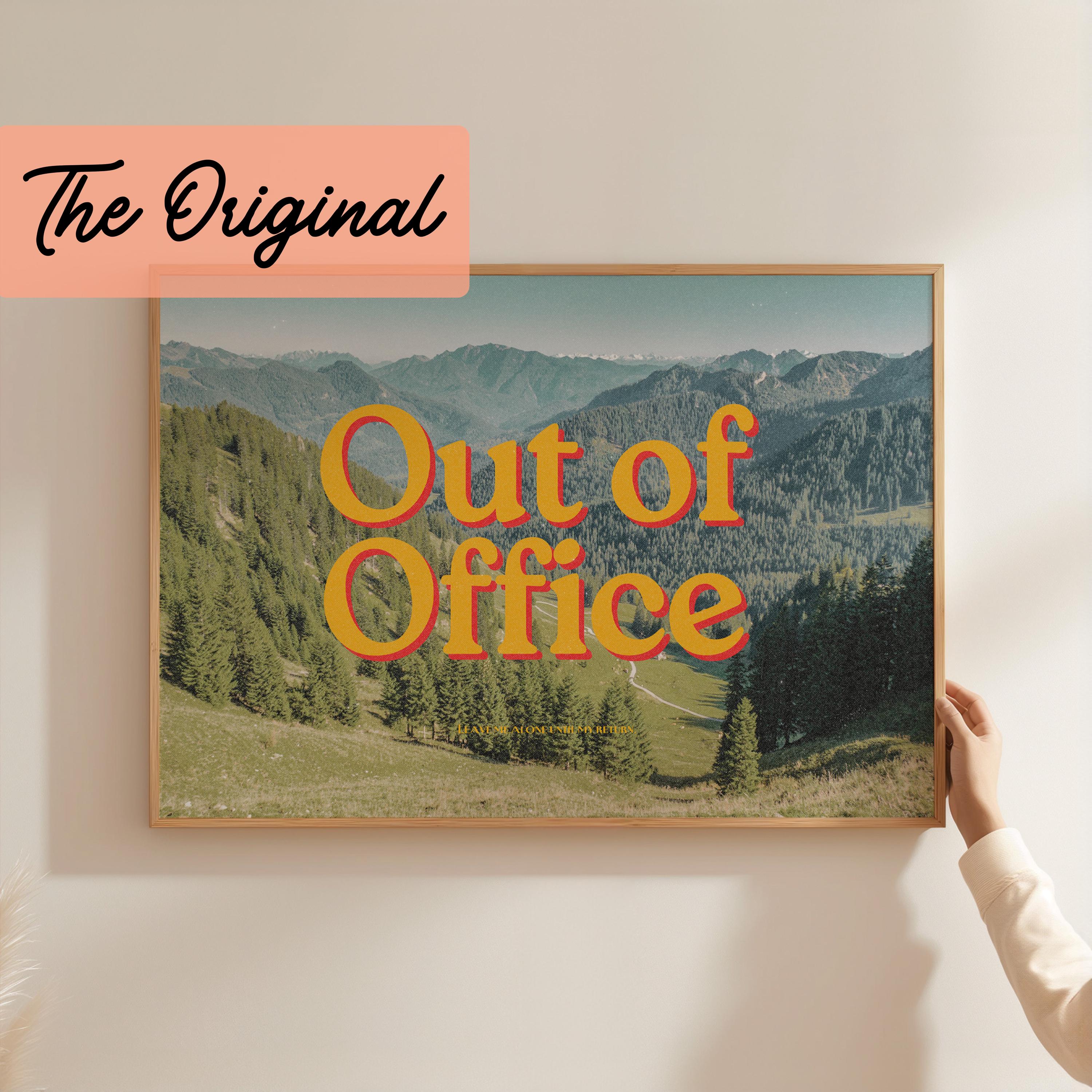 Digital Art Prints, Out of Office Wall Art, Retro Photograph Prints, Out of Office Poster, Fun Office Art, Trendy Art Print, GS Print Shoppe