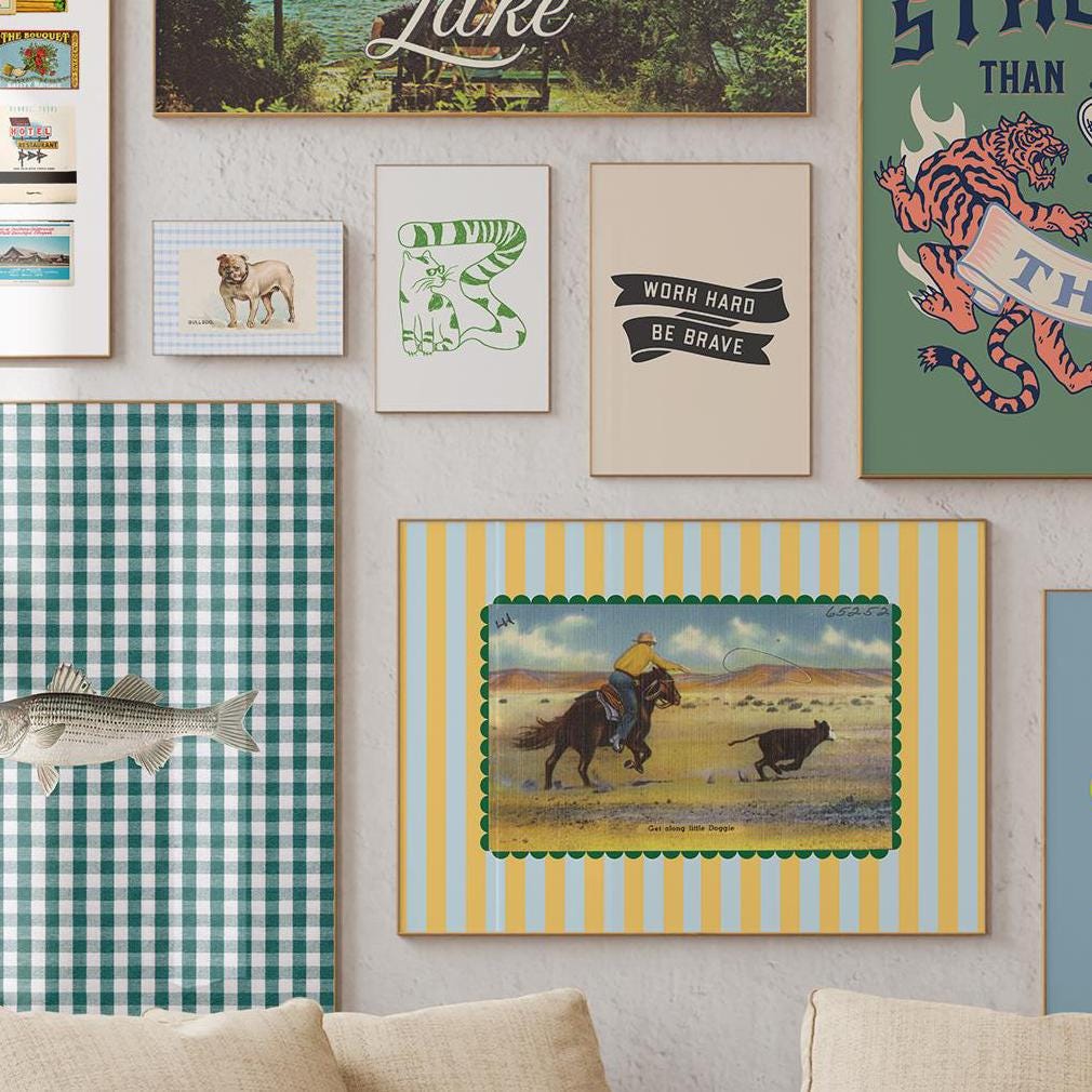 Set of 15 Art Prints, Boys Room Decor, Boys Art Prints, Green and Blue Decor, Fun Poster Bundle, Gallery Wall Set, Kids Room Art Downloads