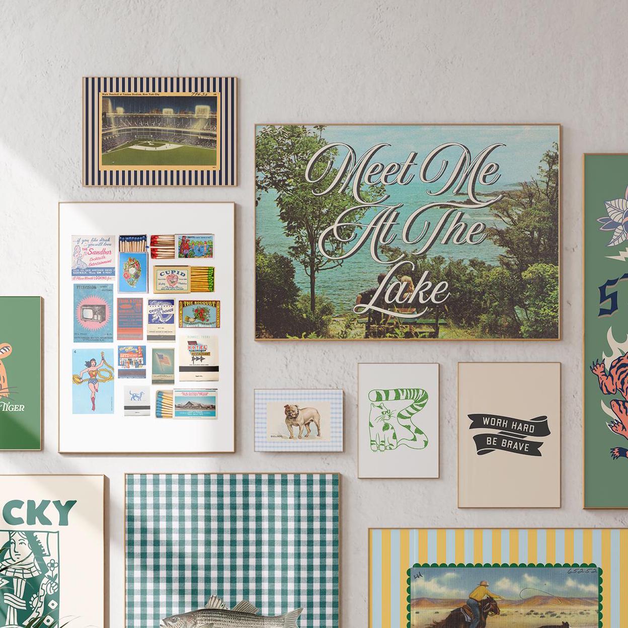 Set of 15 Art Prints, Boys Room Decor, Boys Art Prints, Green and Blue Decor, Fun Poster Bundle, Gallery Wall Set, Kids Room Art Downloads