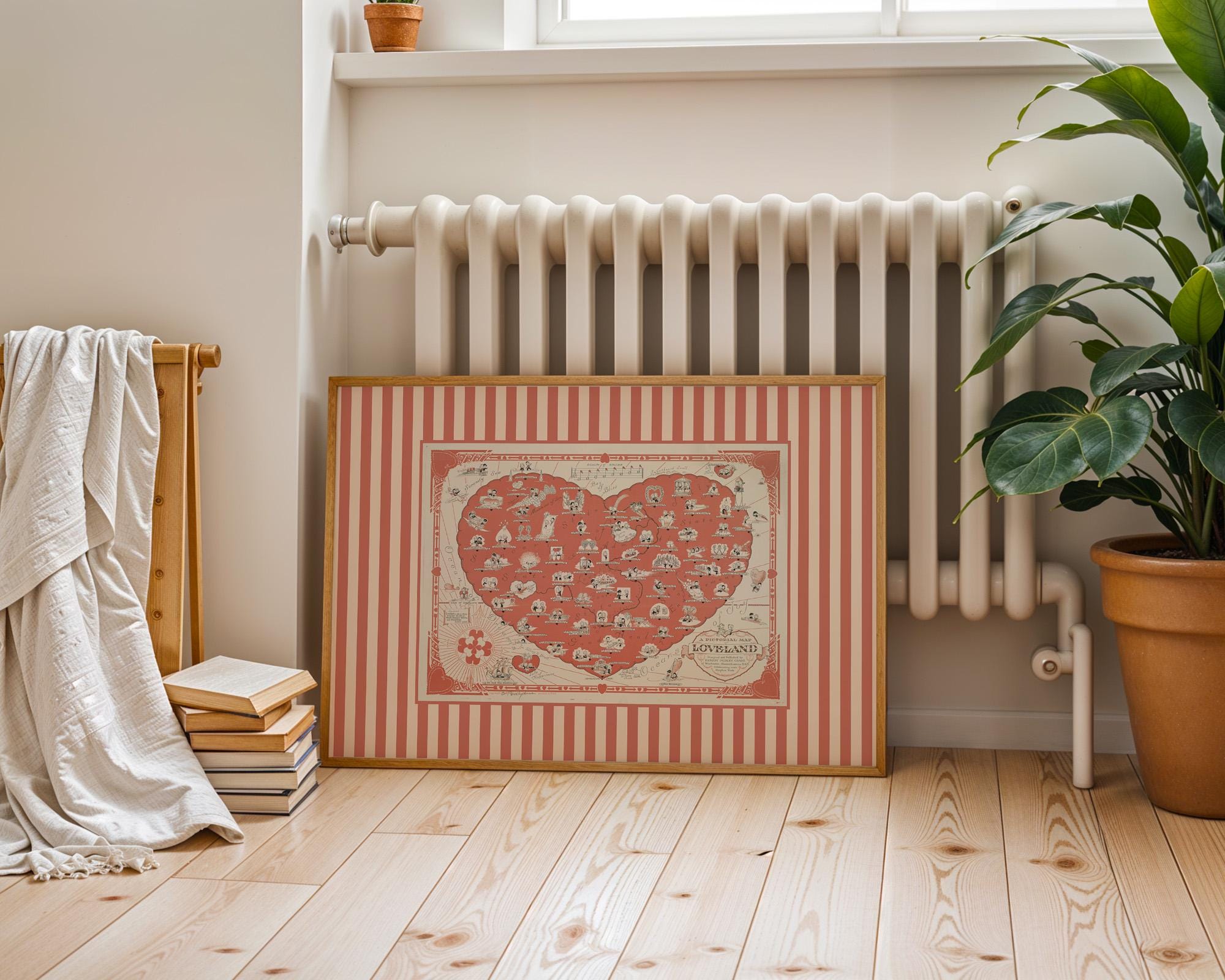 Trendy Poster, Retro Art, Instant Digital Print, Love Hearts Print, Valentine Art Print, Girls Room Posters, GS Print Shoppe, Love Art Decor