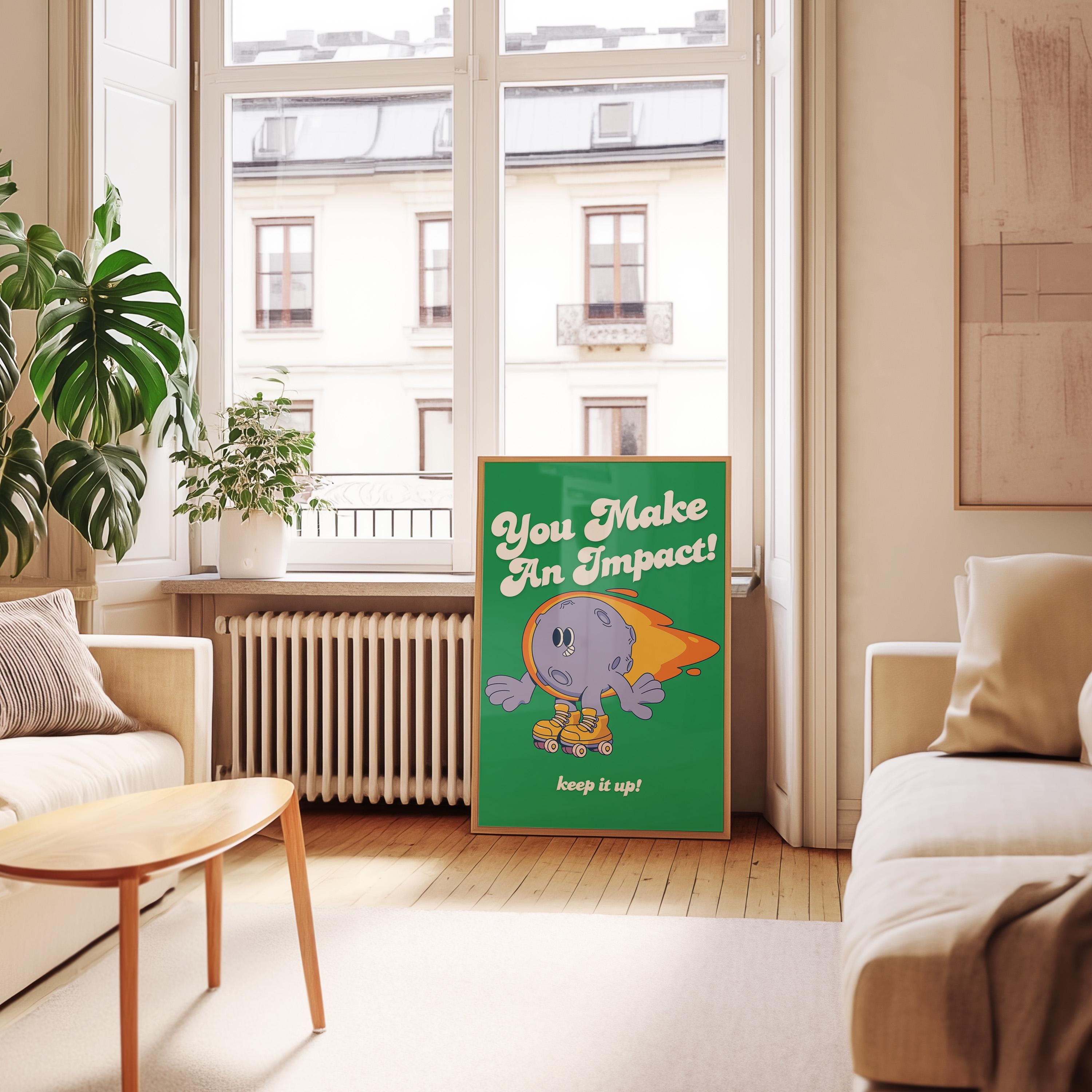 Classroom Art, Kids Room Art, Downloadable Print, Cartoon Art Print, Planets Cartoon Art, Trendy Posters, Outer Space Art Print, Digital Art