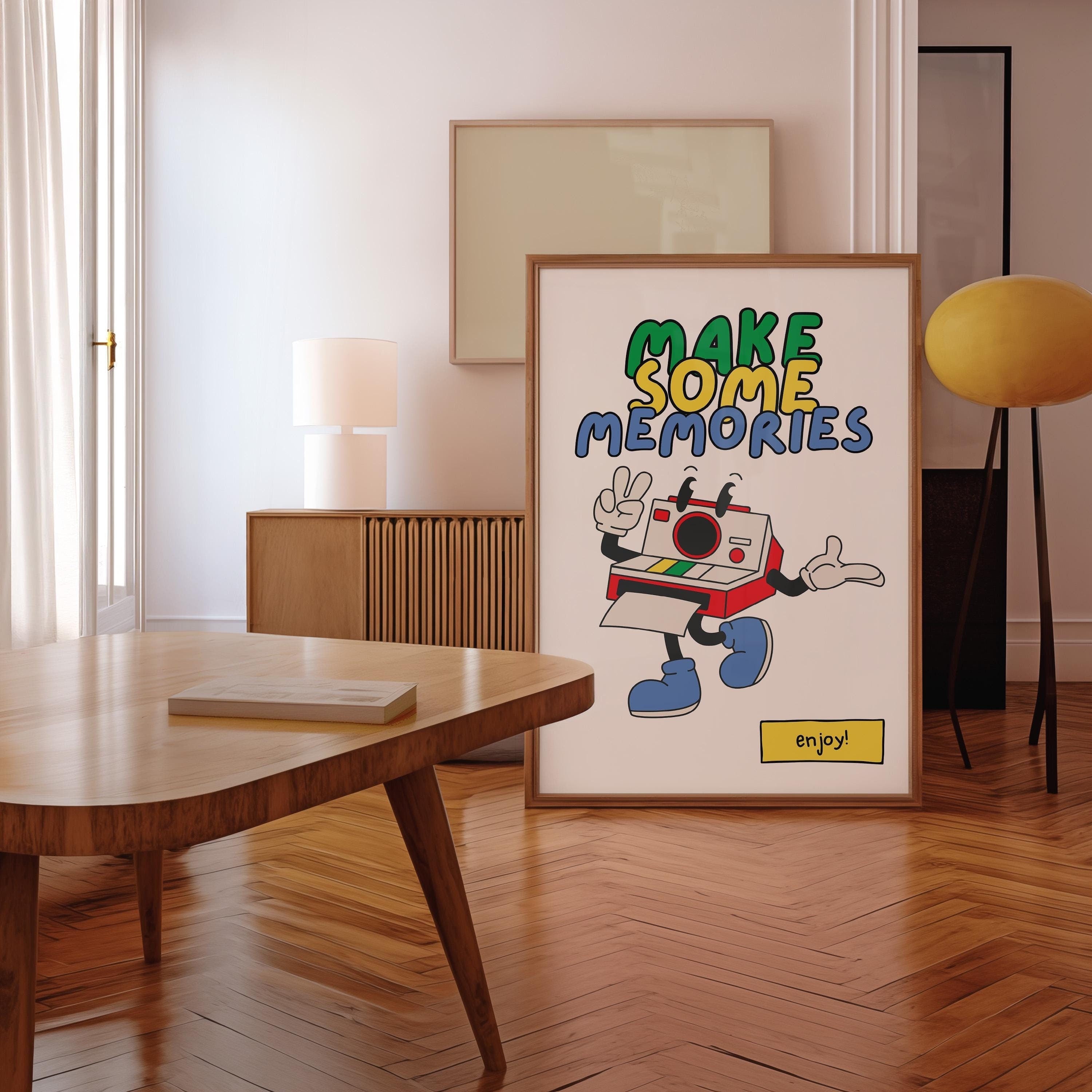Classroom Art, Kids Room Art,Downloadable Print, Cartoon Art Print, Retro Character Art, Trendy Posters, Vintage Mascot Art, Positive Art