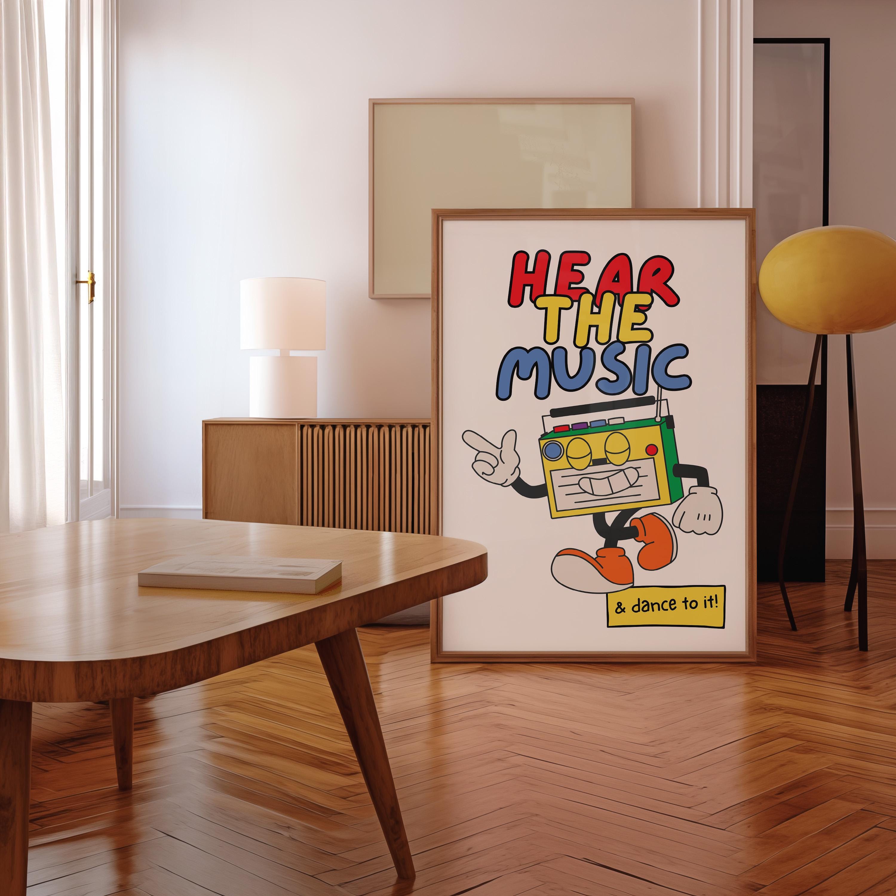 Music Art Print, Music Class, Classroom Decor, Cute Kids Decor, Kids Room Art Print, Digital Downloads, Music Kids Decor