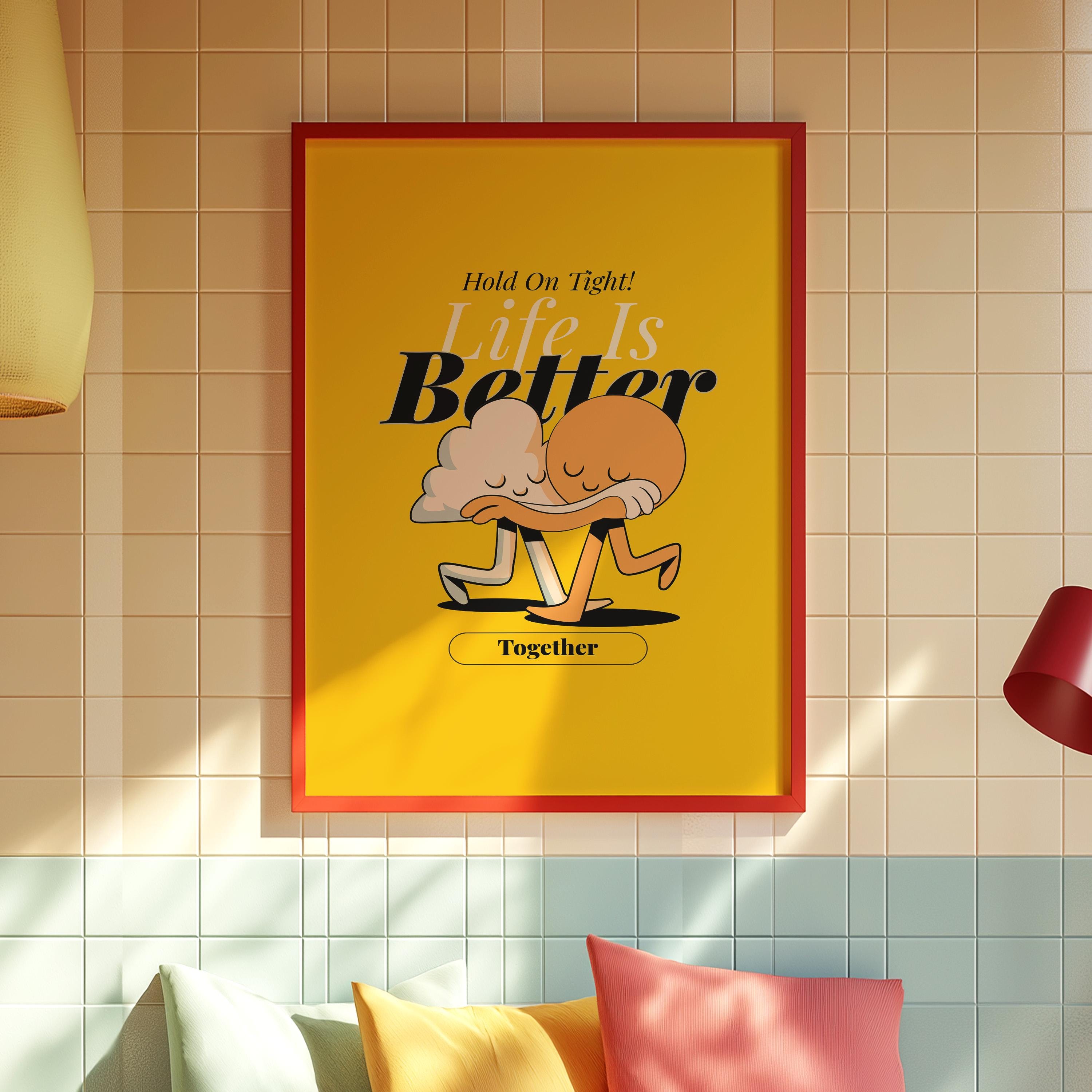 Retro Wall Print Quote, Digital Download Print, Classroom Decor, Positive Affirmations Print, Trendy 70's Poster, Cute Nursery Poster