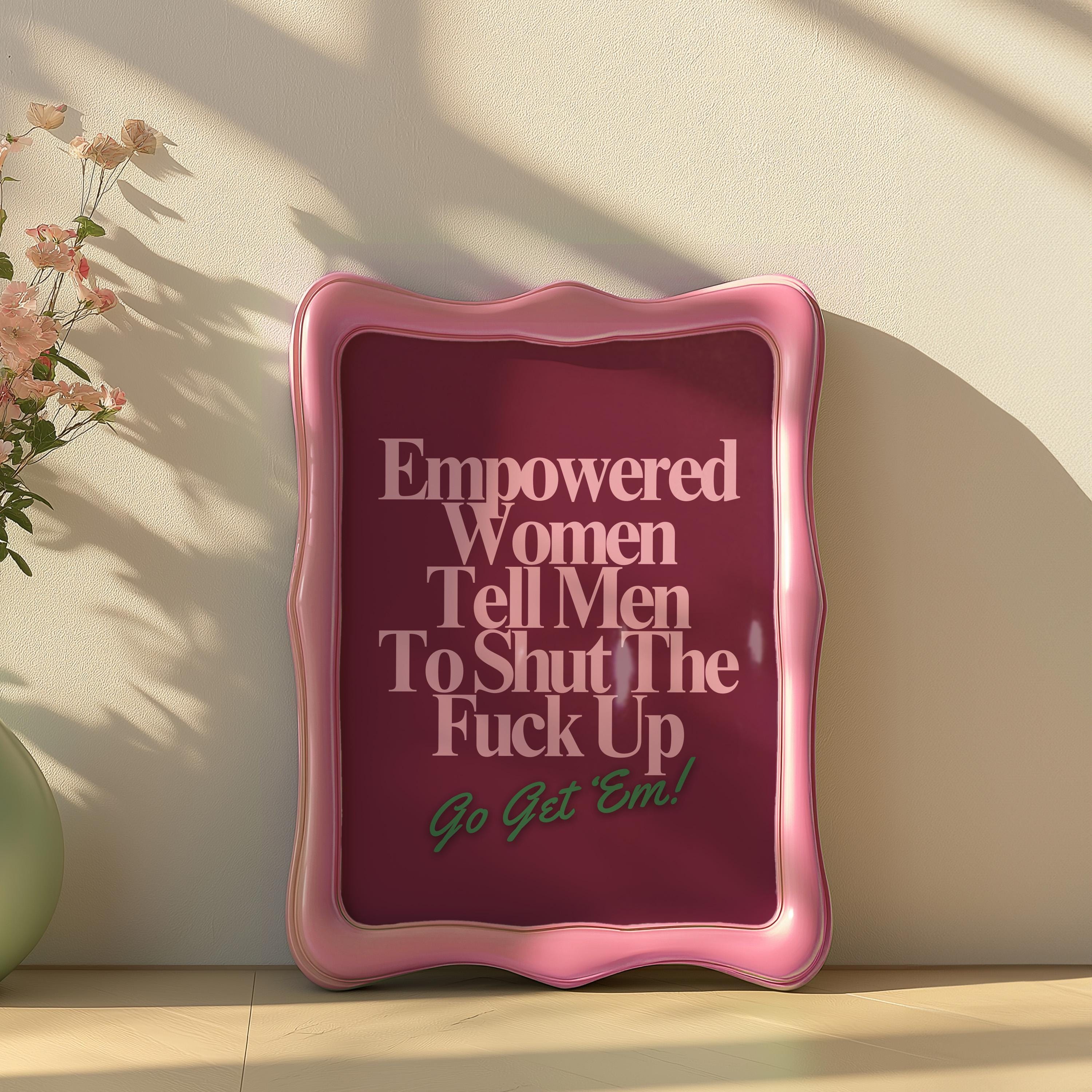 Empowered Women Poster, Fall of the Patriarchy Print, Feminist Wall Art, Girl Power Wall Decor,  Gift For Her Art, Women's Day