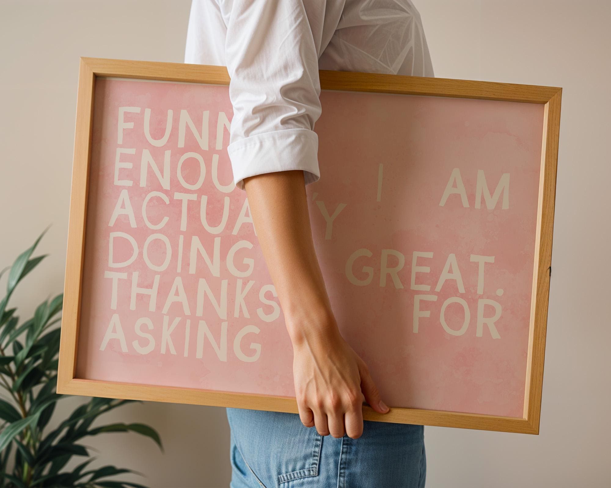 Girl Decor, Typography Print, Living Room Decor, Girly Art, Pink Print, Painted Typography Art, Girly Wall Art