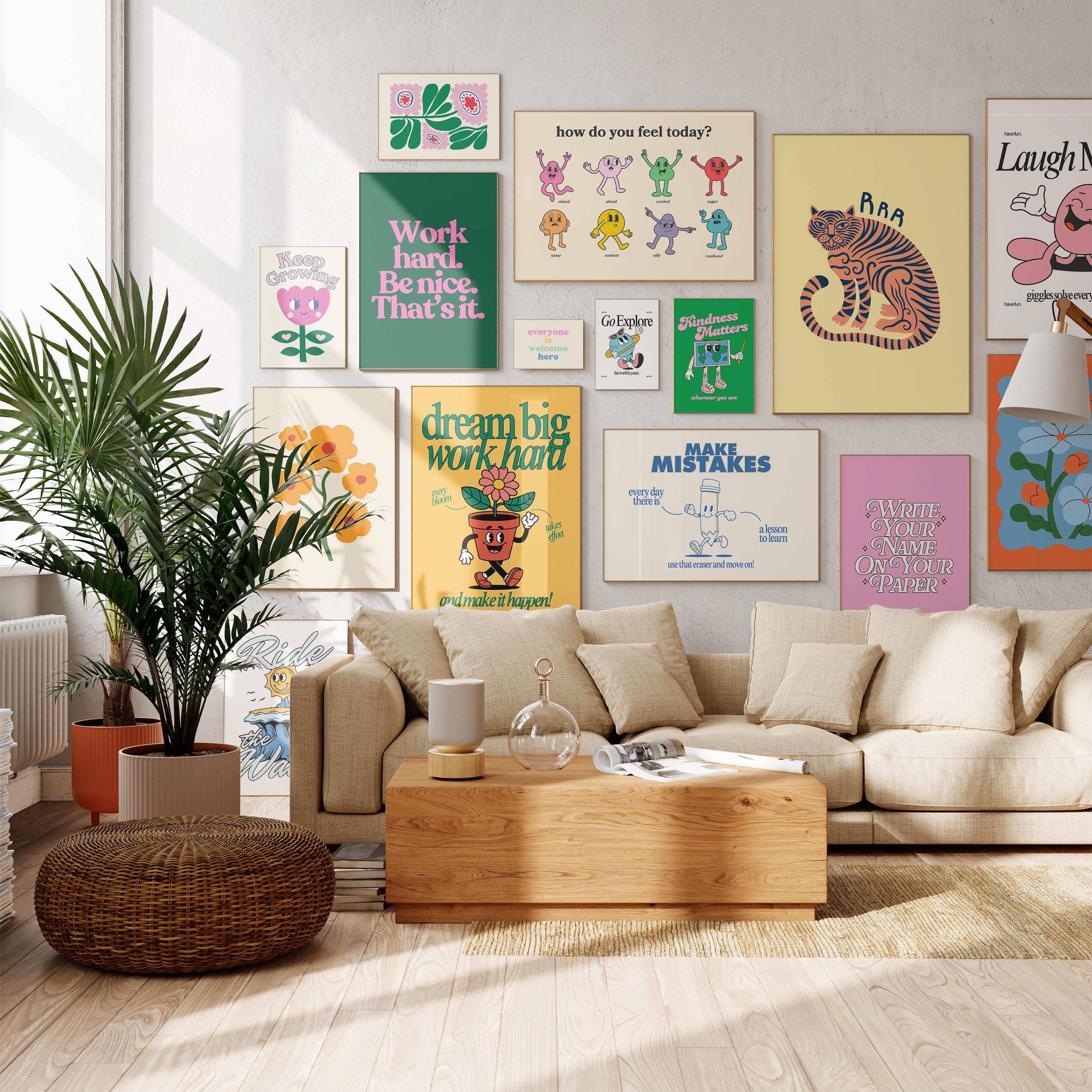 Set of 15 Kids Posters, School Printables, Playroom Prints, Classroom Decor, Learning Poster Bundle, Classroom Posters, Digital Downloads