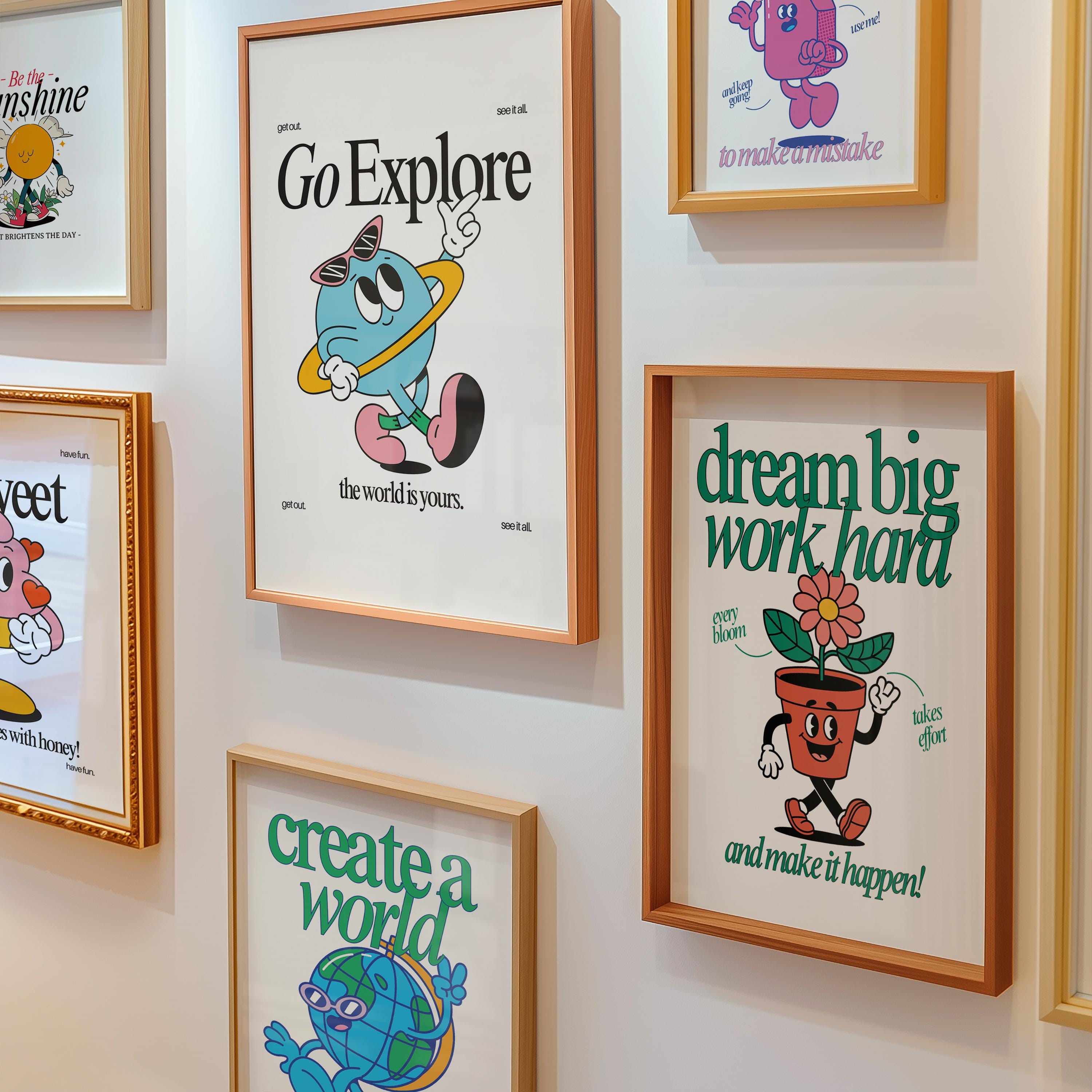 Gallery Wall Set, School Posters, Printable Wall Art, School Gallery Wall, Classroom Gallery, Kids Prints, Classroom Decor, Kids Posters