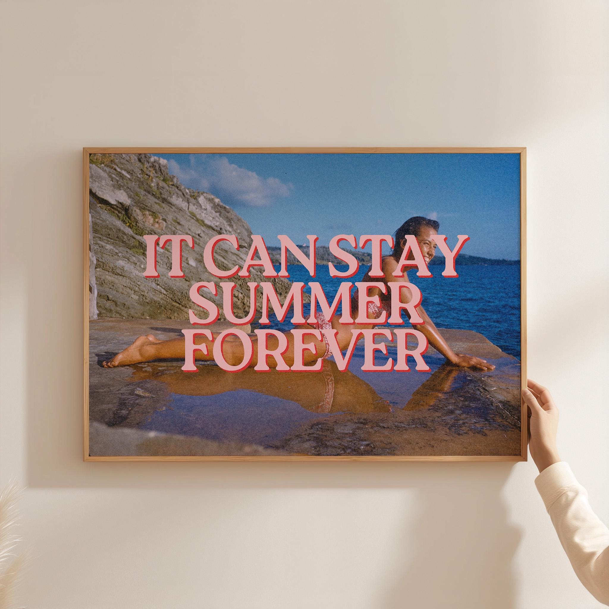 Beach Art Print - Summer Forever Decor - Coastal Wall Art for Home, Beach House, or Vacation Vibes - Ocean Aesthetic