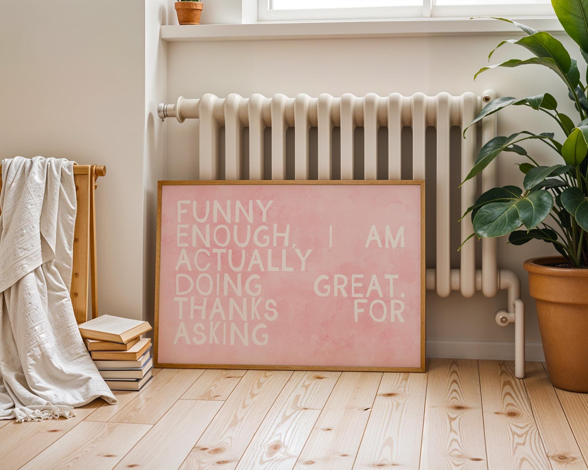 Girl Decor, Typography Print, Living Room Decor, Girly Art, Pink Print, Painted Typography Art, Girly Wall Art