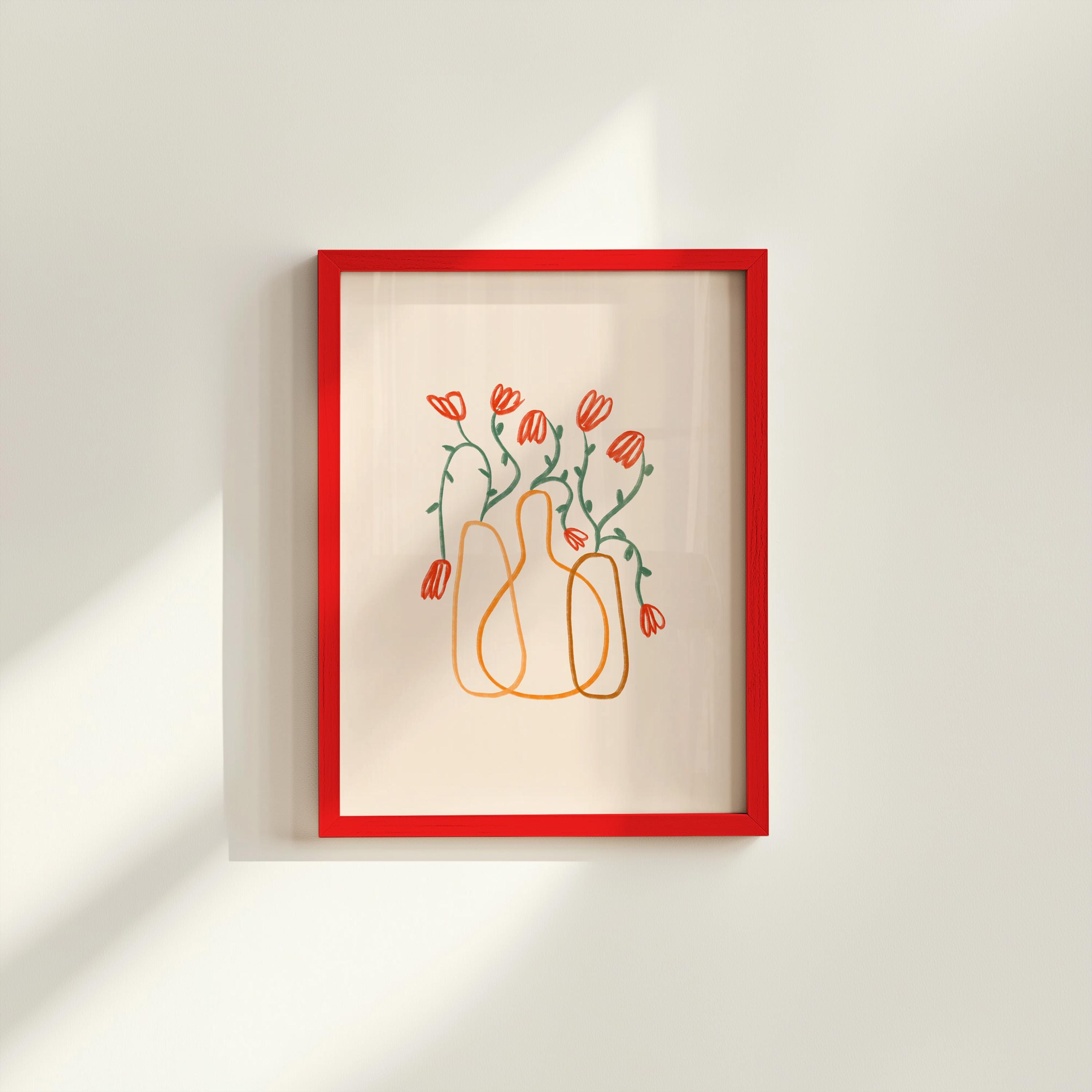 Bouquet of Flowers, Floral Art, Art Prints Floral, Floral Decor, Colorful Print, Girls Bedroom, Gift Idea, Inspirational Art, Minimalist Art