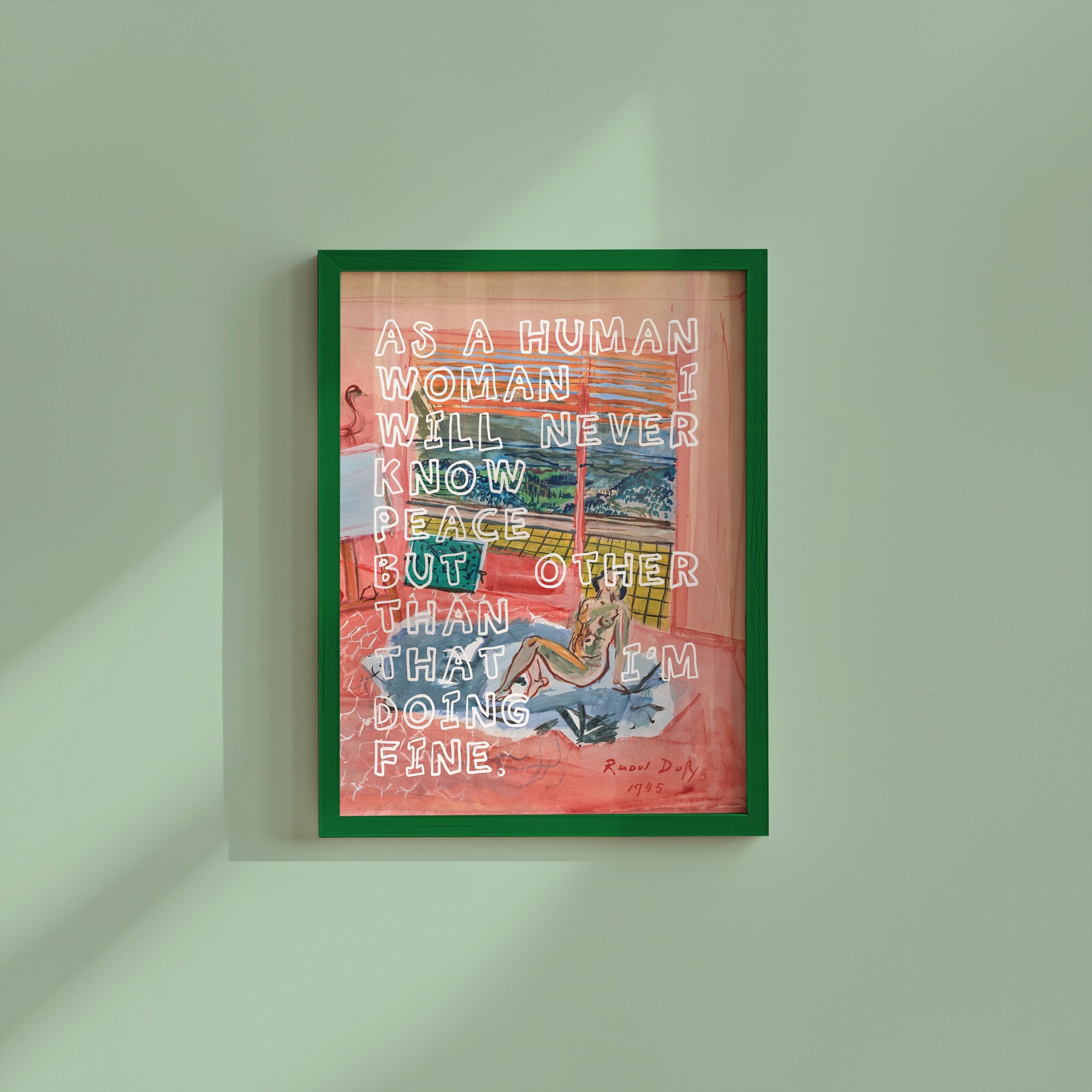 Altered Painting Art, Pink Maximalist Poster, Classic Sketch Print, Pink Bauhaus Art, Exhibition Poster, Fauvism Art Decor, Feminist Decor