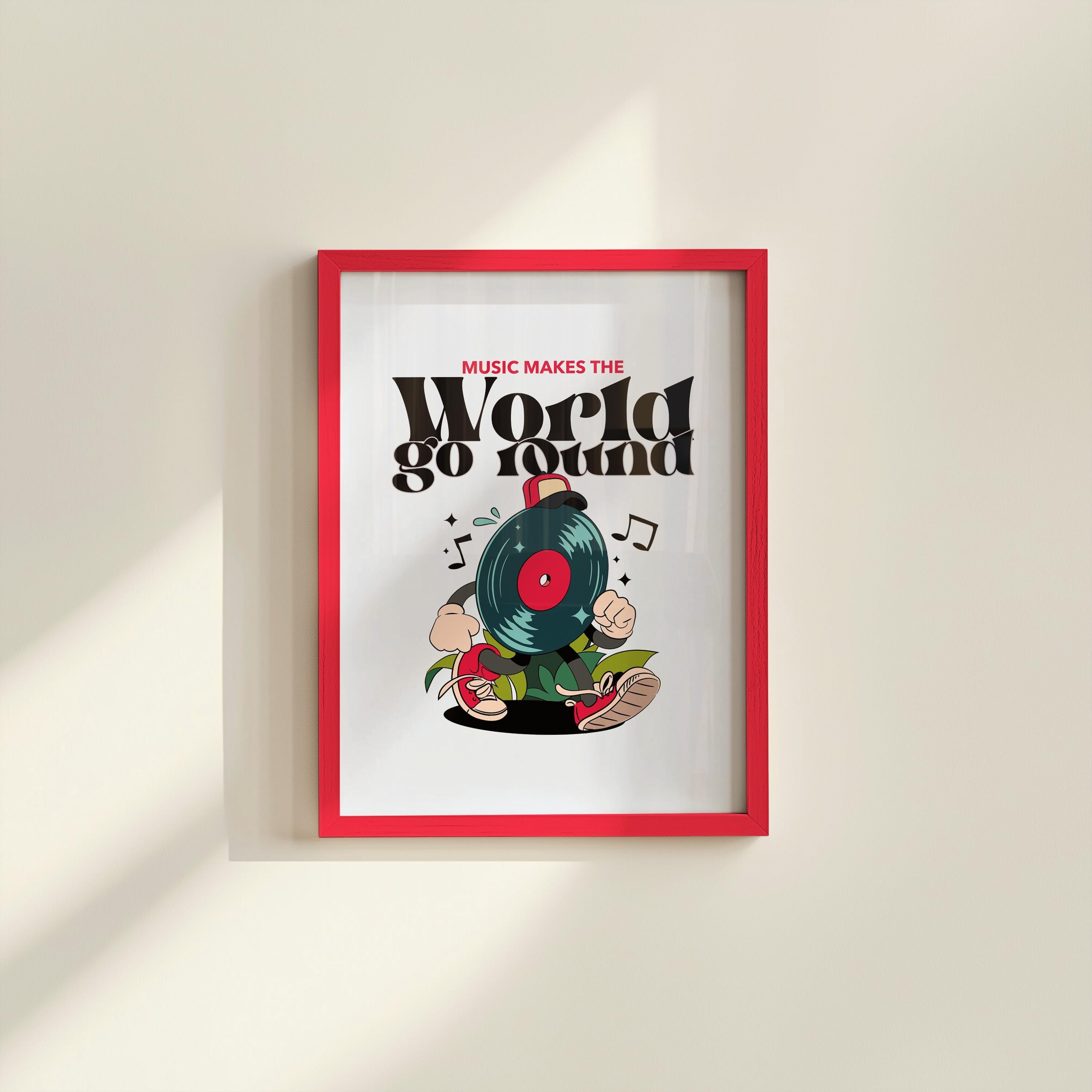 Music Art,Kids Room Art,Downloadable Print,Cartoon Art Print,Retro Character Art,Trendy Posters,Vintage Mascot Art,Cute Positive Art