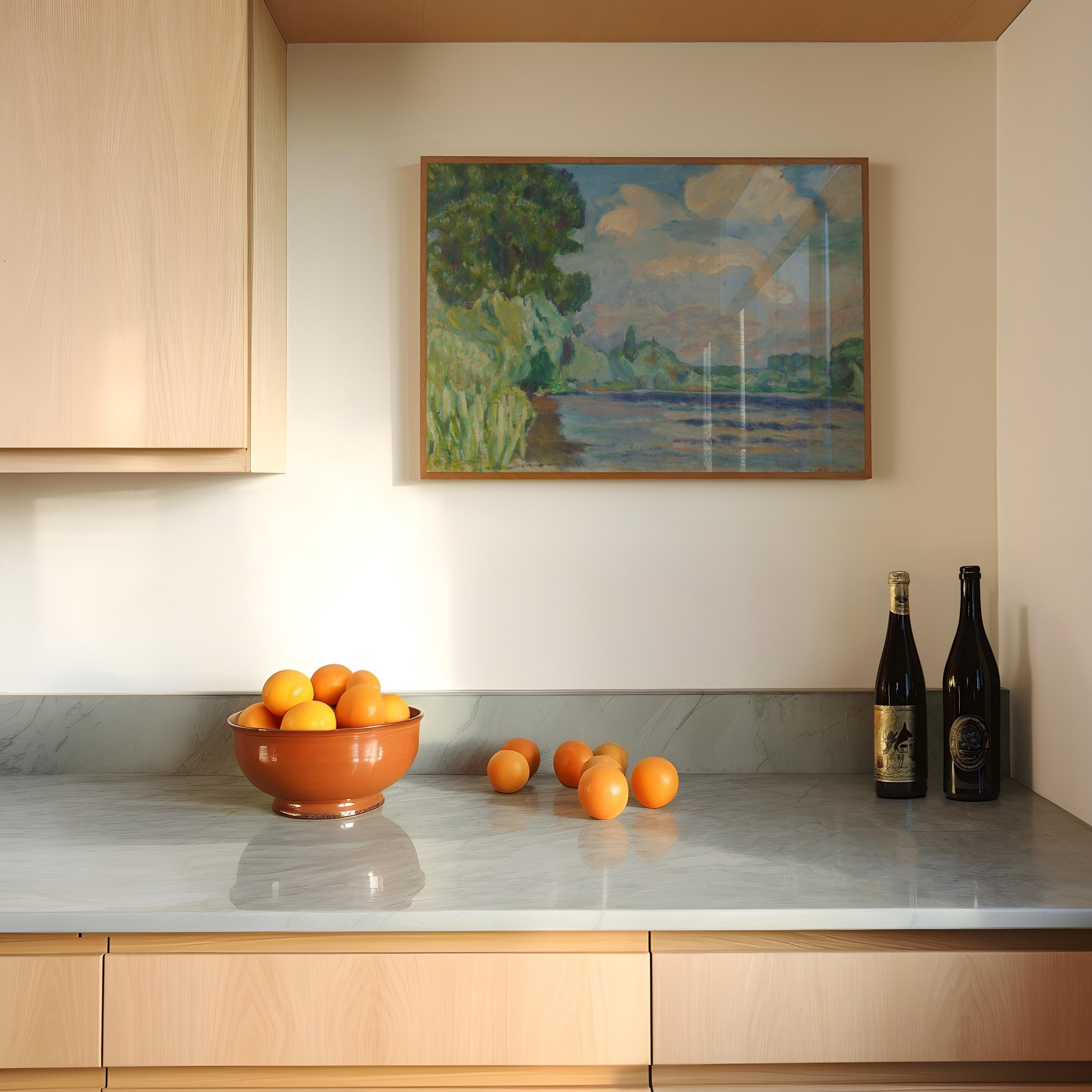 La Seine Vintage Digital Art Print