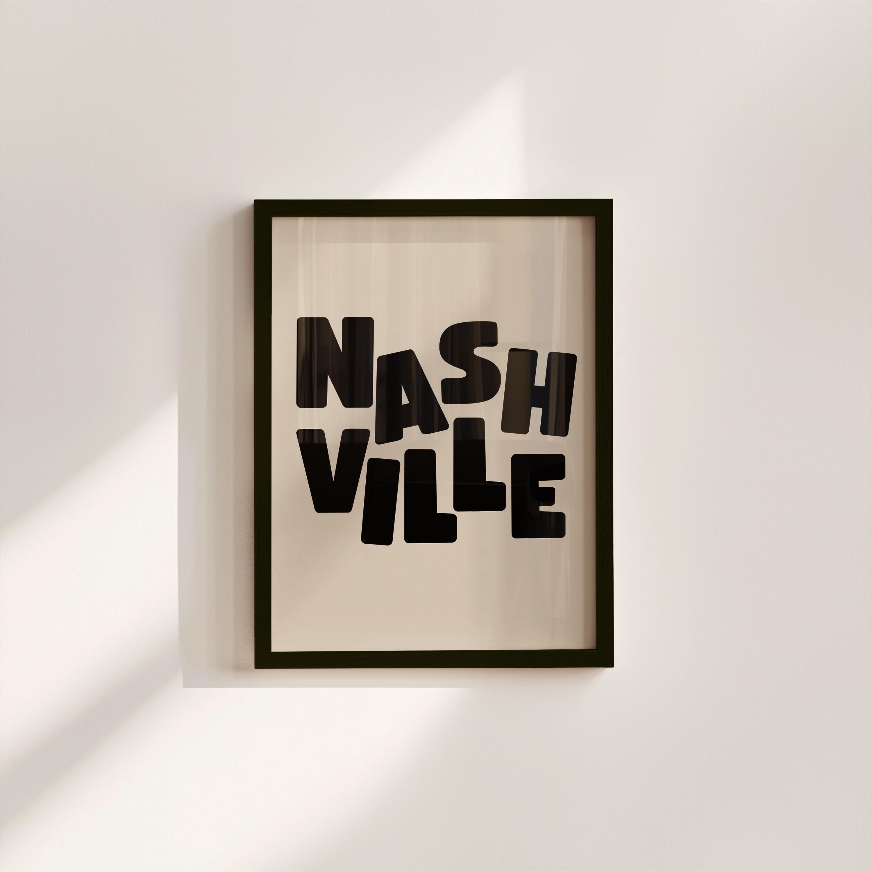 Nashville Minimal Digital Art Print