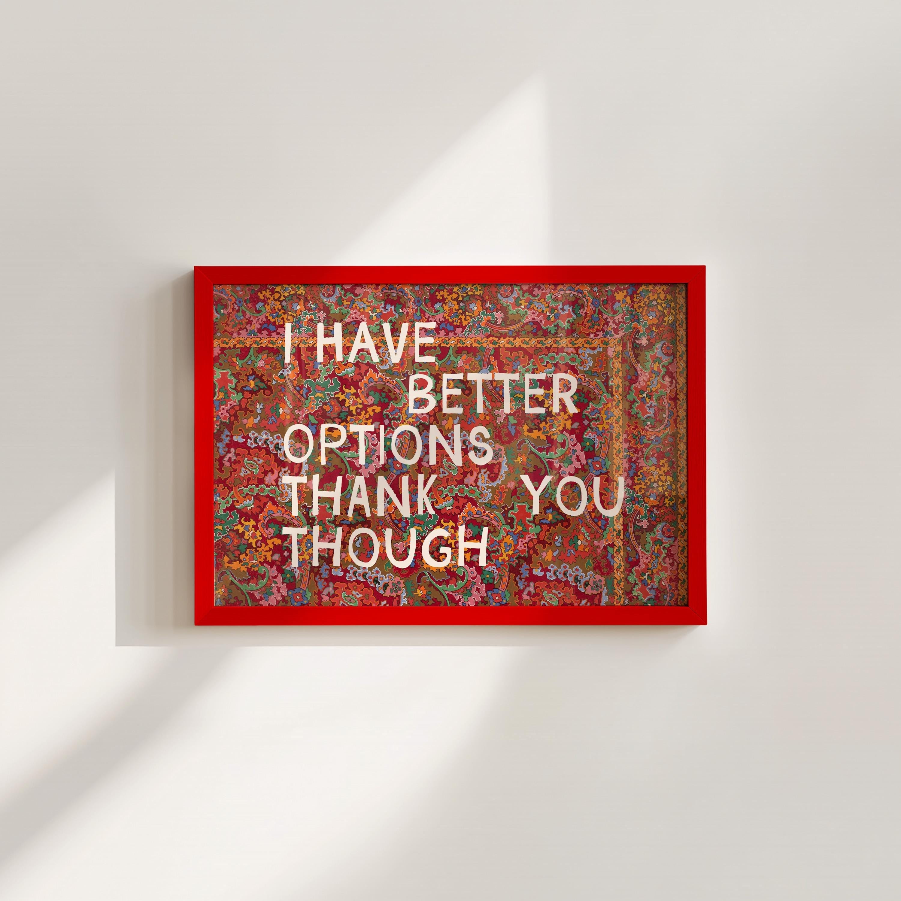 Better Options Horizontal Digital Art Print