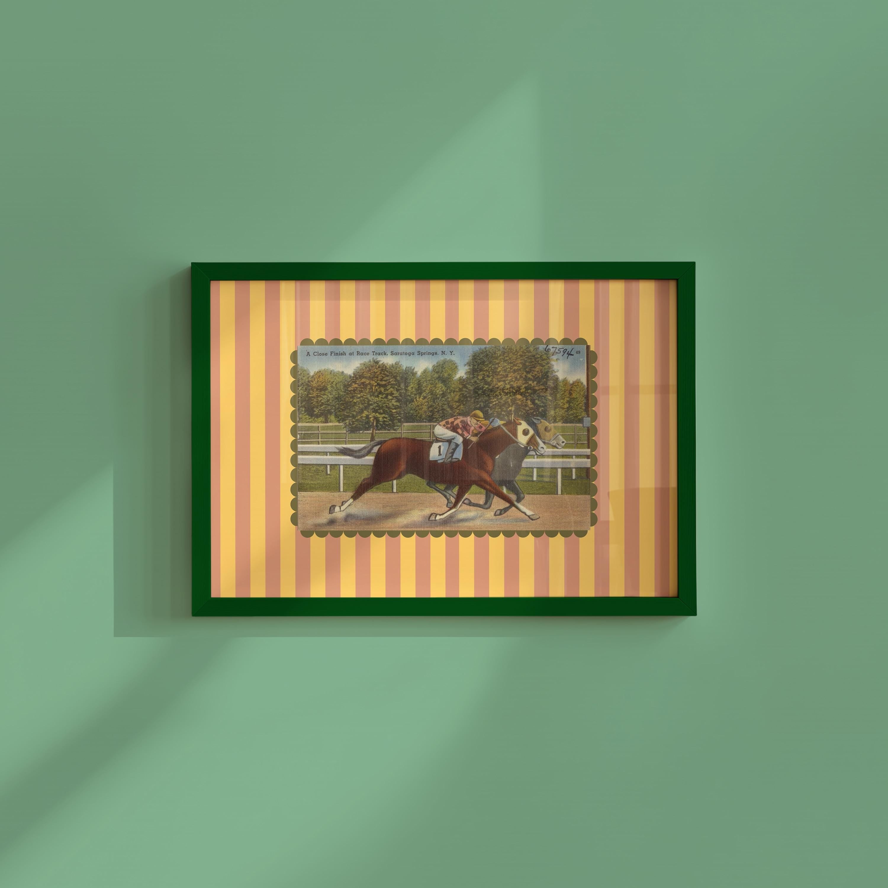 Close Finish Horse Digital Art Print
