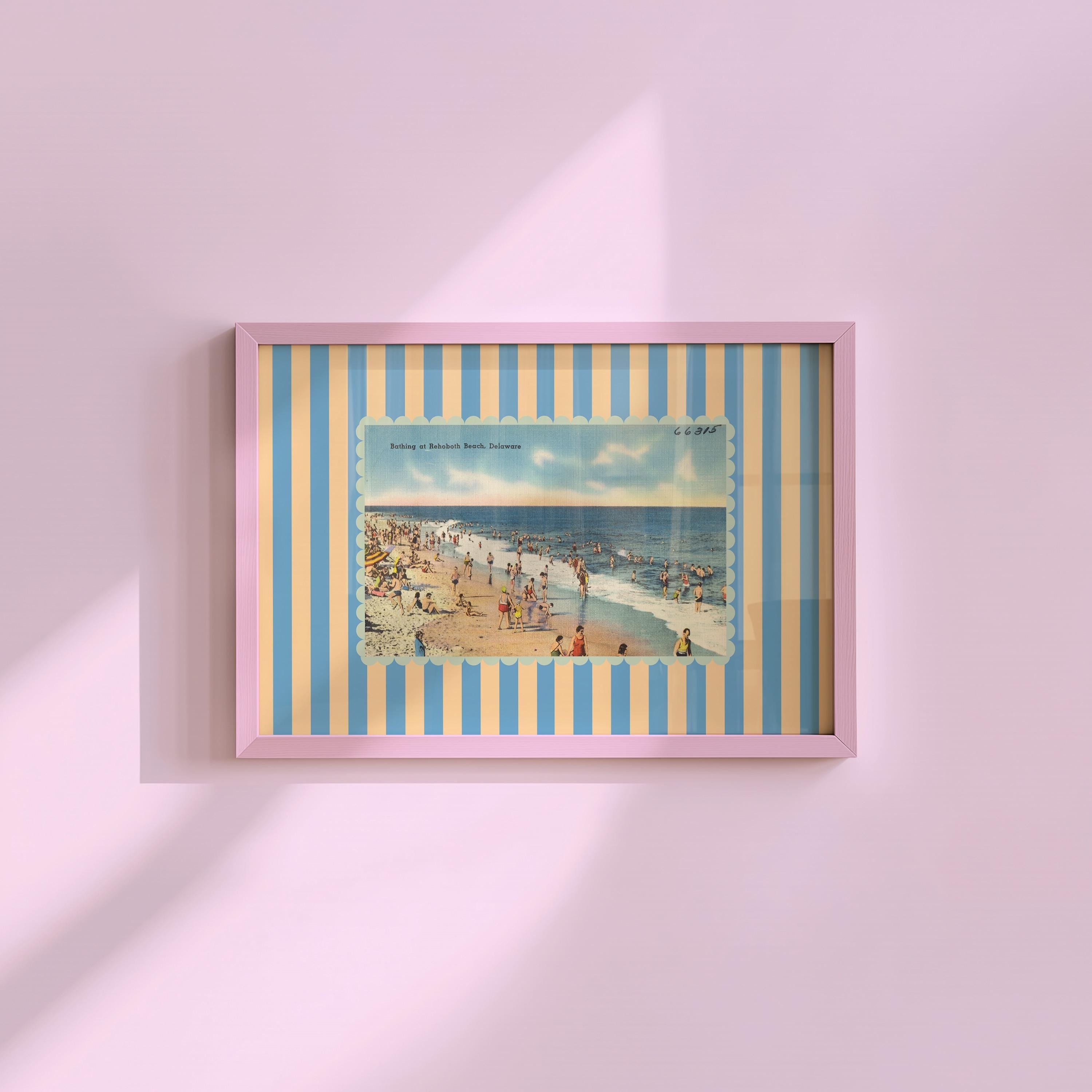 Rehoboth Beach Vintage Digital Art Print