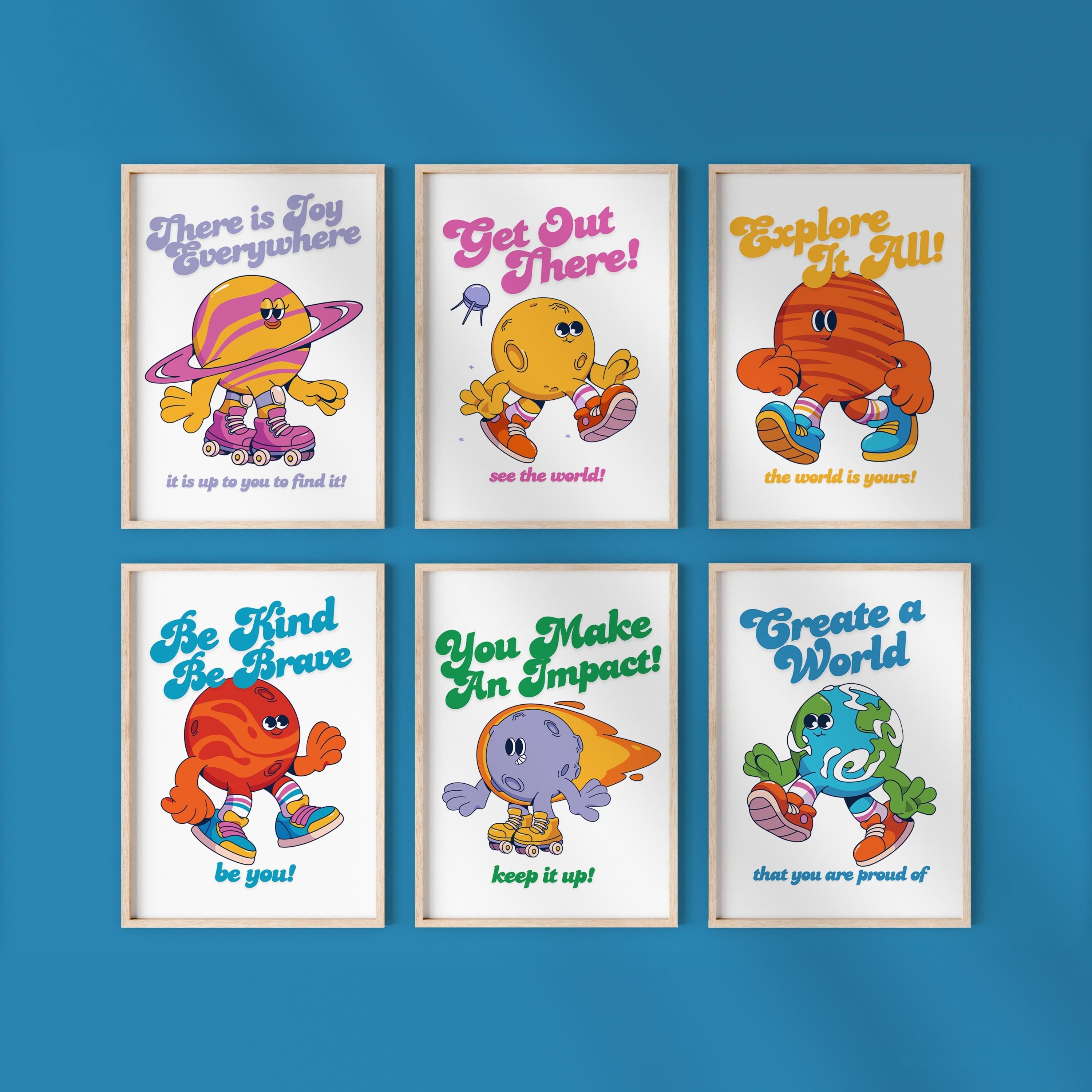 Bundle of 6 Kids and Classroom Digital Art Prints