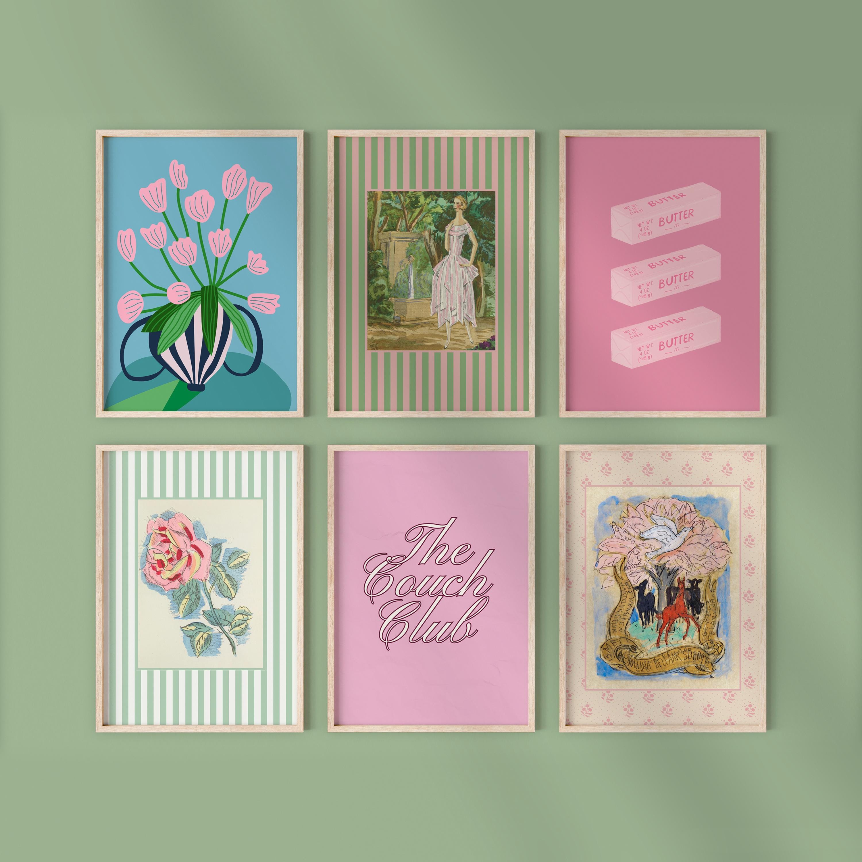 Set of 6 Colorful Digital Art Prints