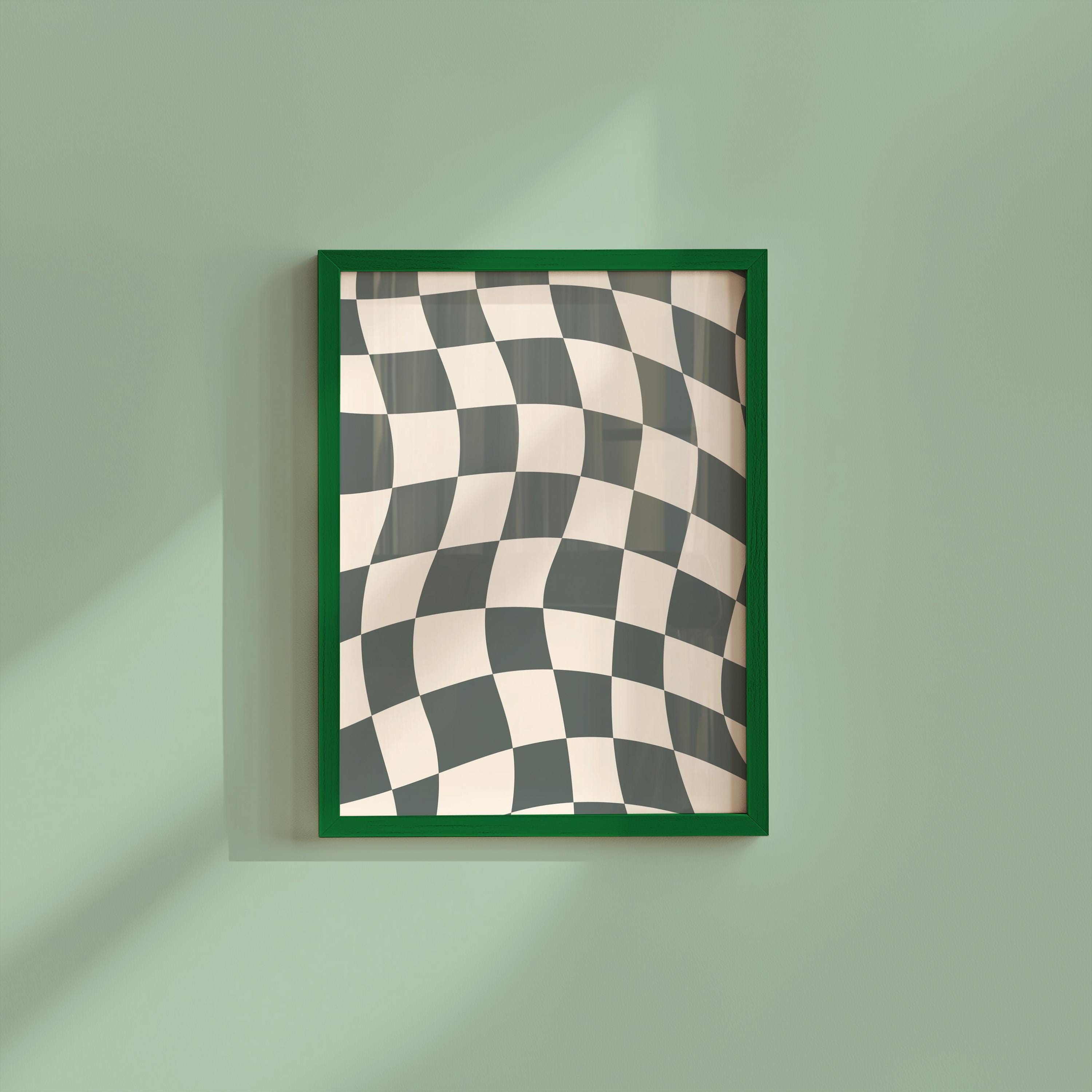 Black Checkered Print Retro Wall Art, Minimalist Wall Art Painting Print, Cool Wall Art Vintage Checkered Poster, Aesthetic House Room Decor