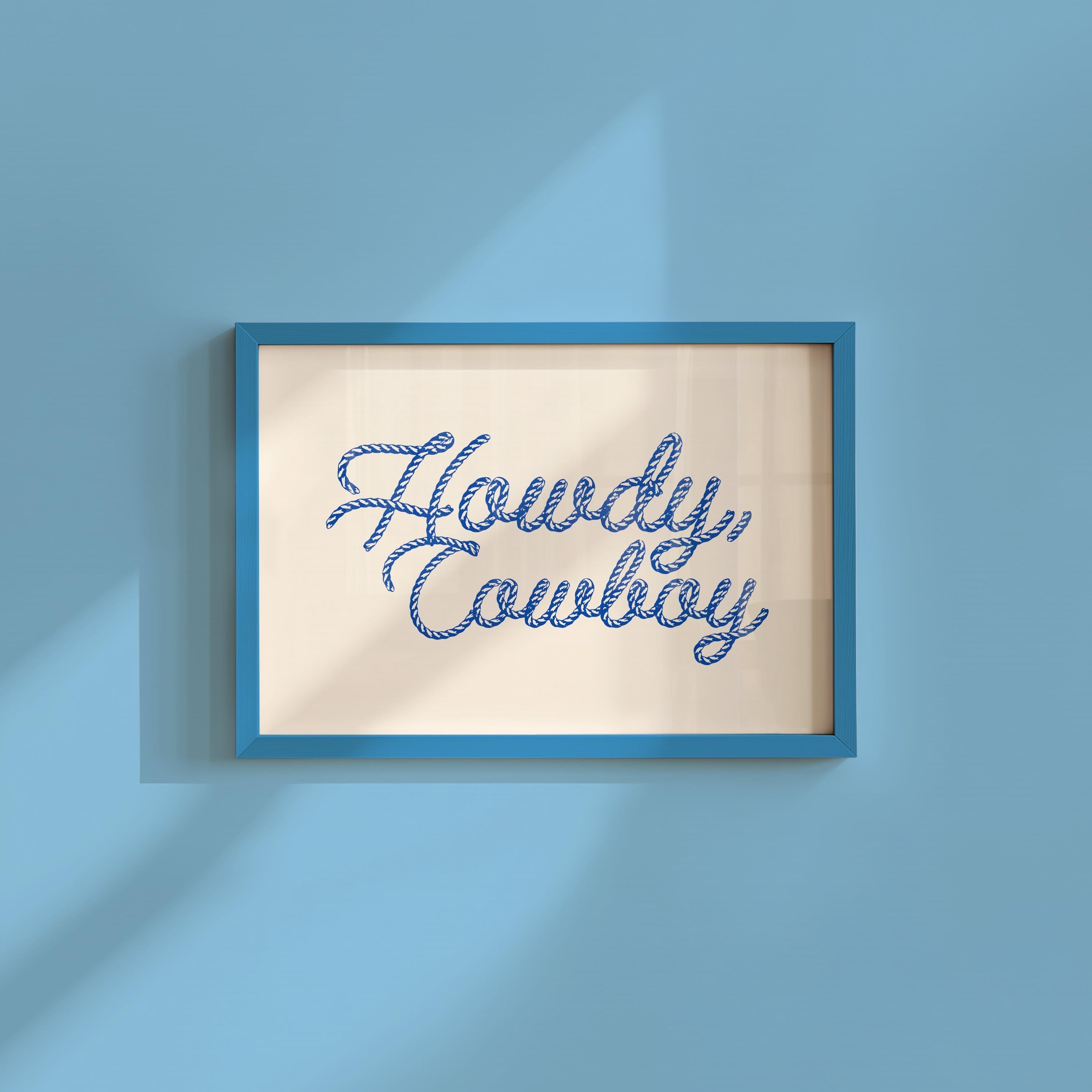 Howdy Cowboy Digital Art Print