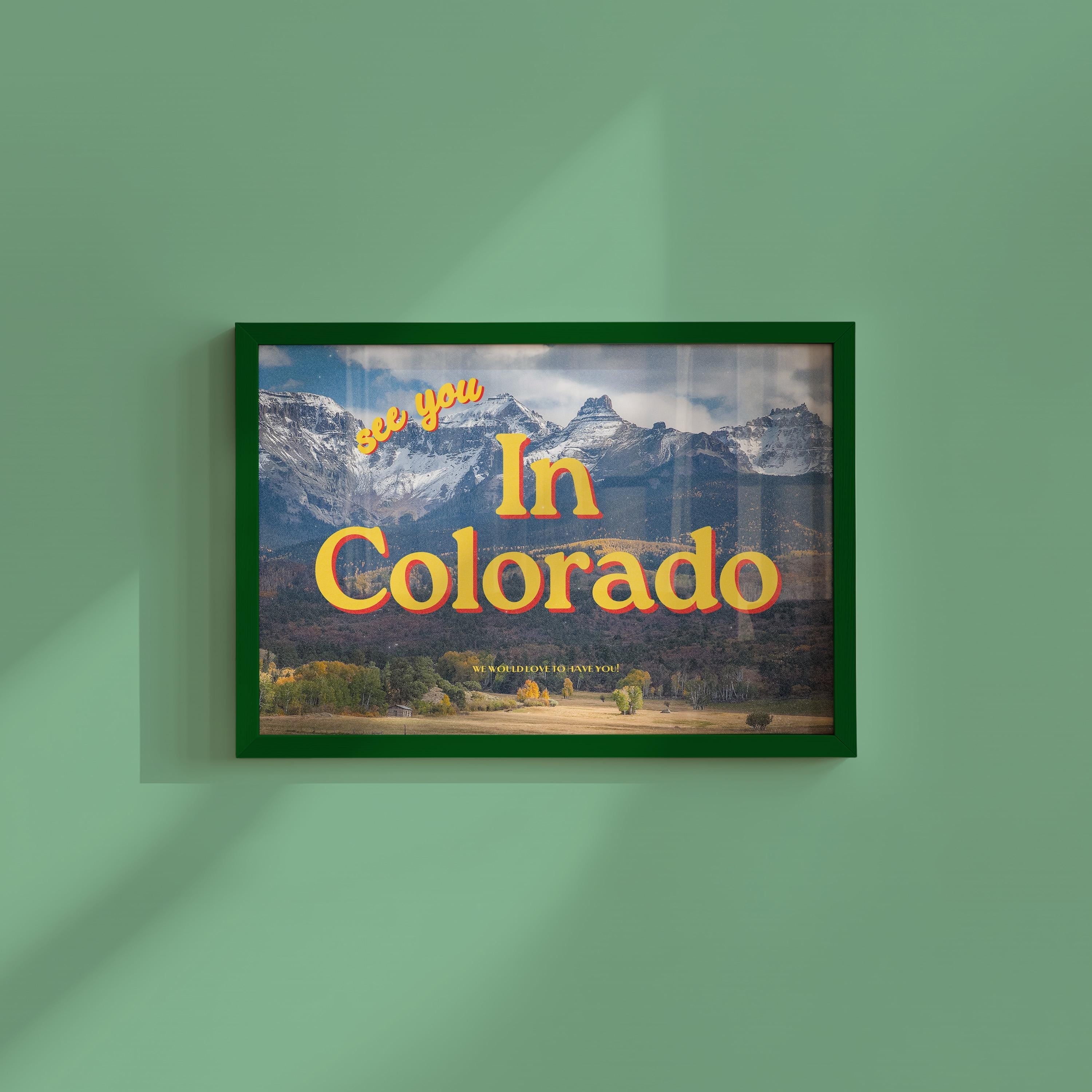 See you in Colorado Retro Photography Horizontal Digital Art Print