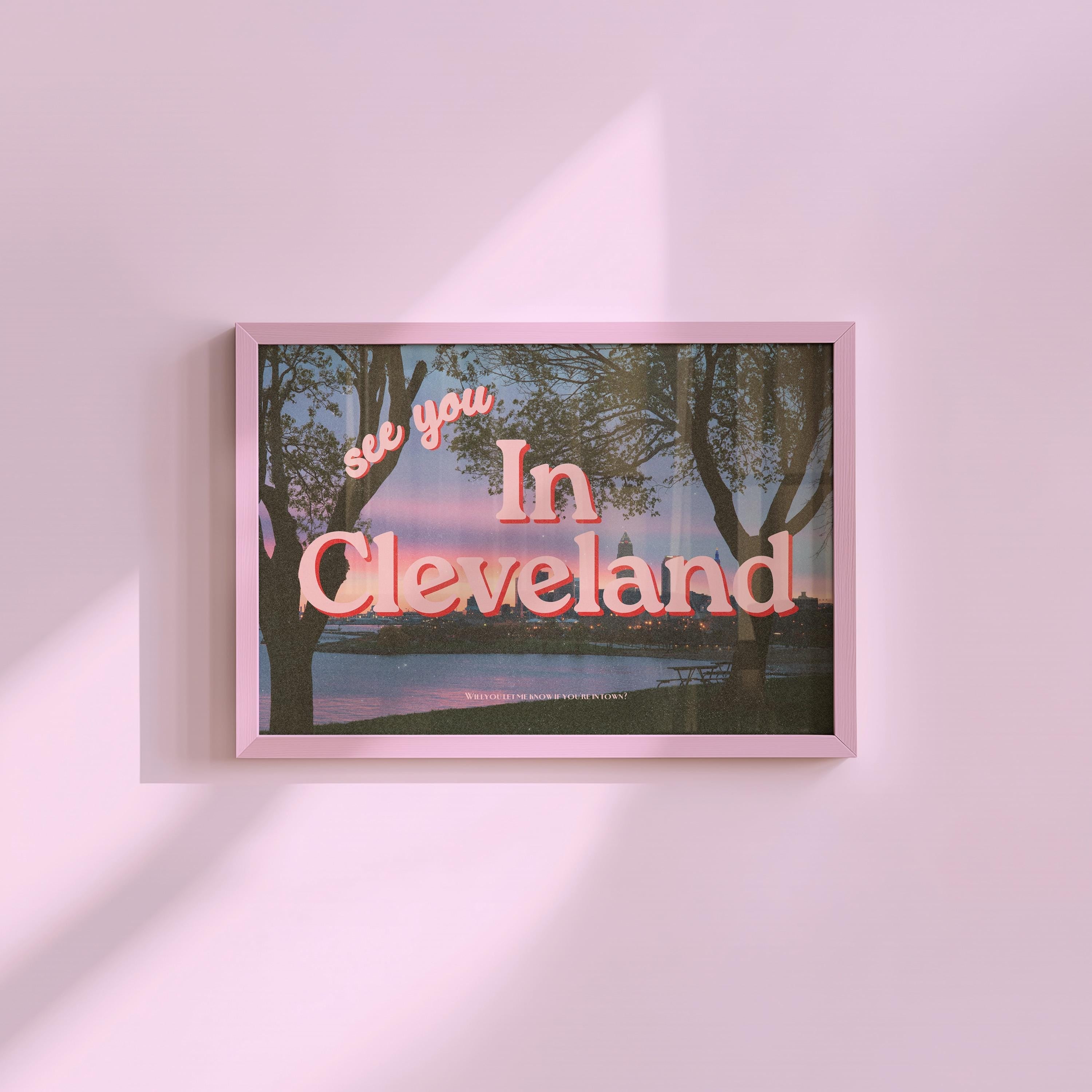 See you in Cincinnati Retro Photography Horizontal Digital Art Print