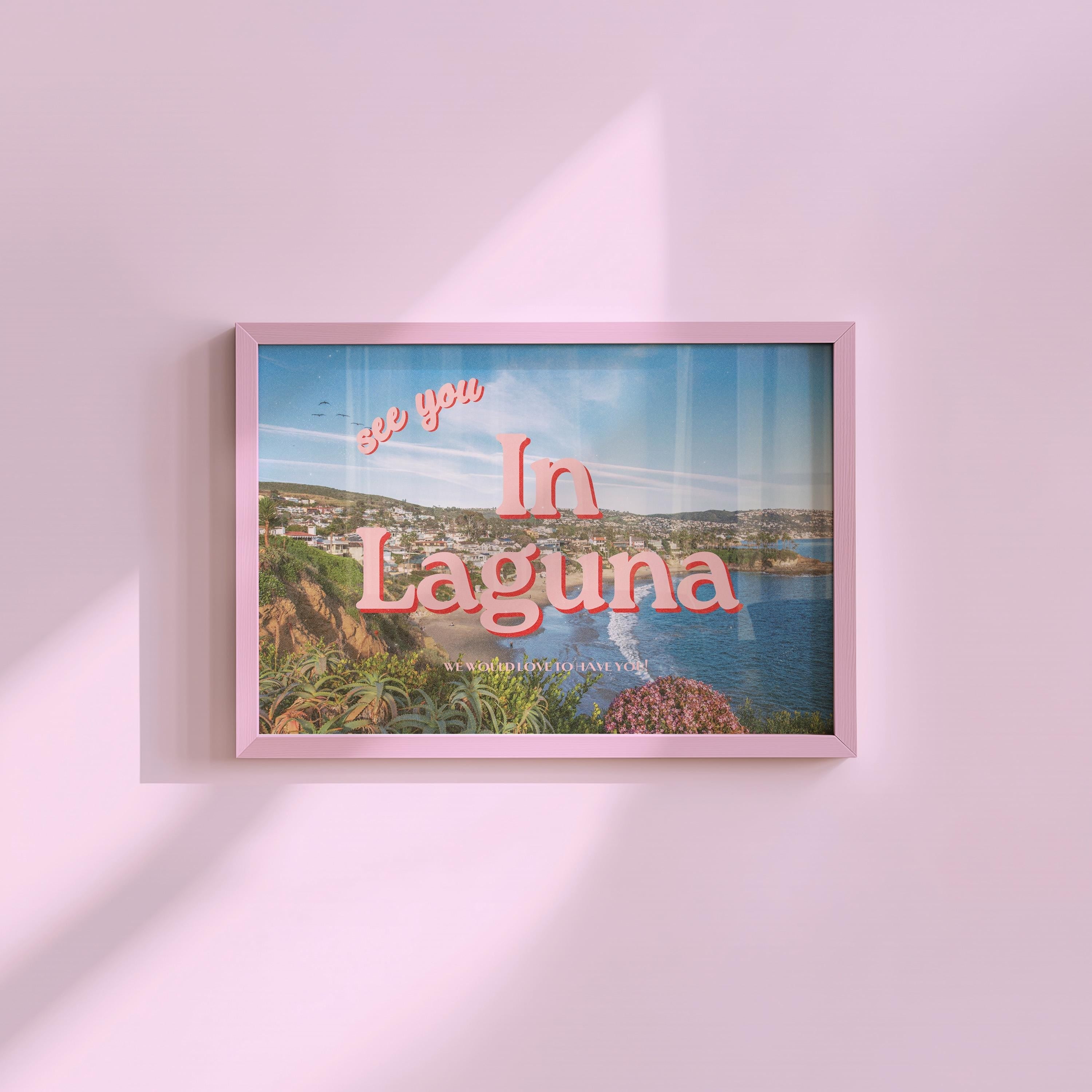 See You In Laguna Retro Photograph Digital Art Print