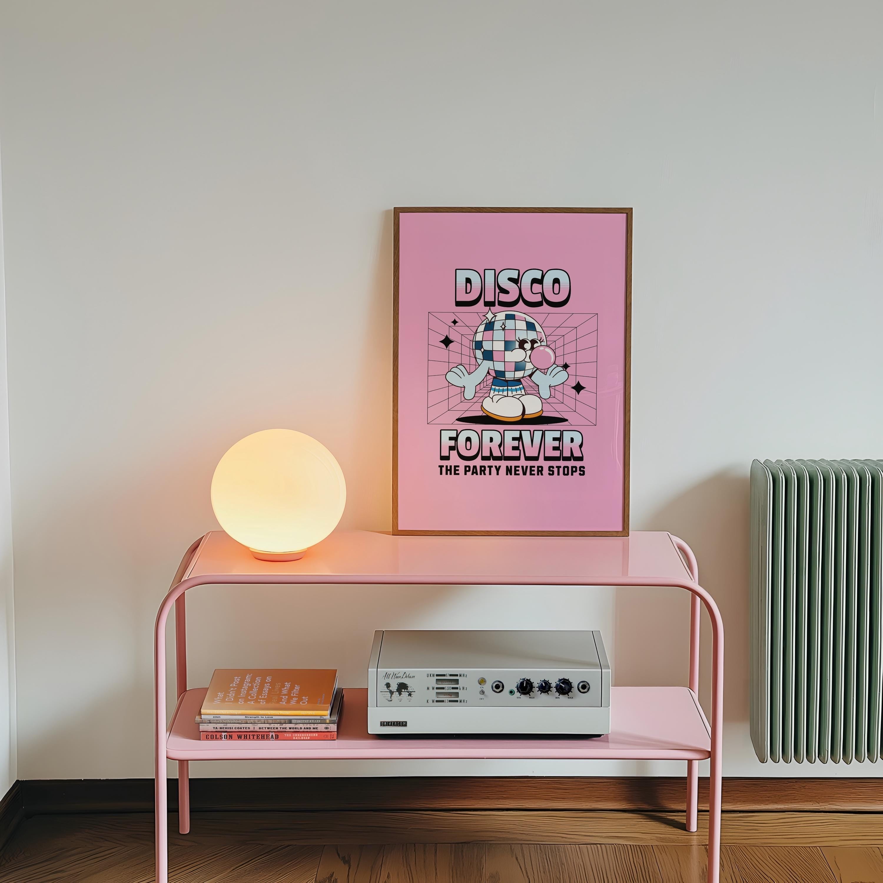 Disco Print, Disco Poster, Trendy Wall Art, Preppy Bar Cart Art, Disco Ball Print, Printable Art, Retro Wall Decor, Trendy Retro 70s Decor