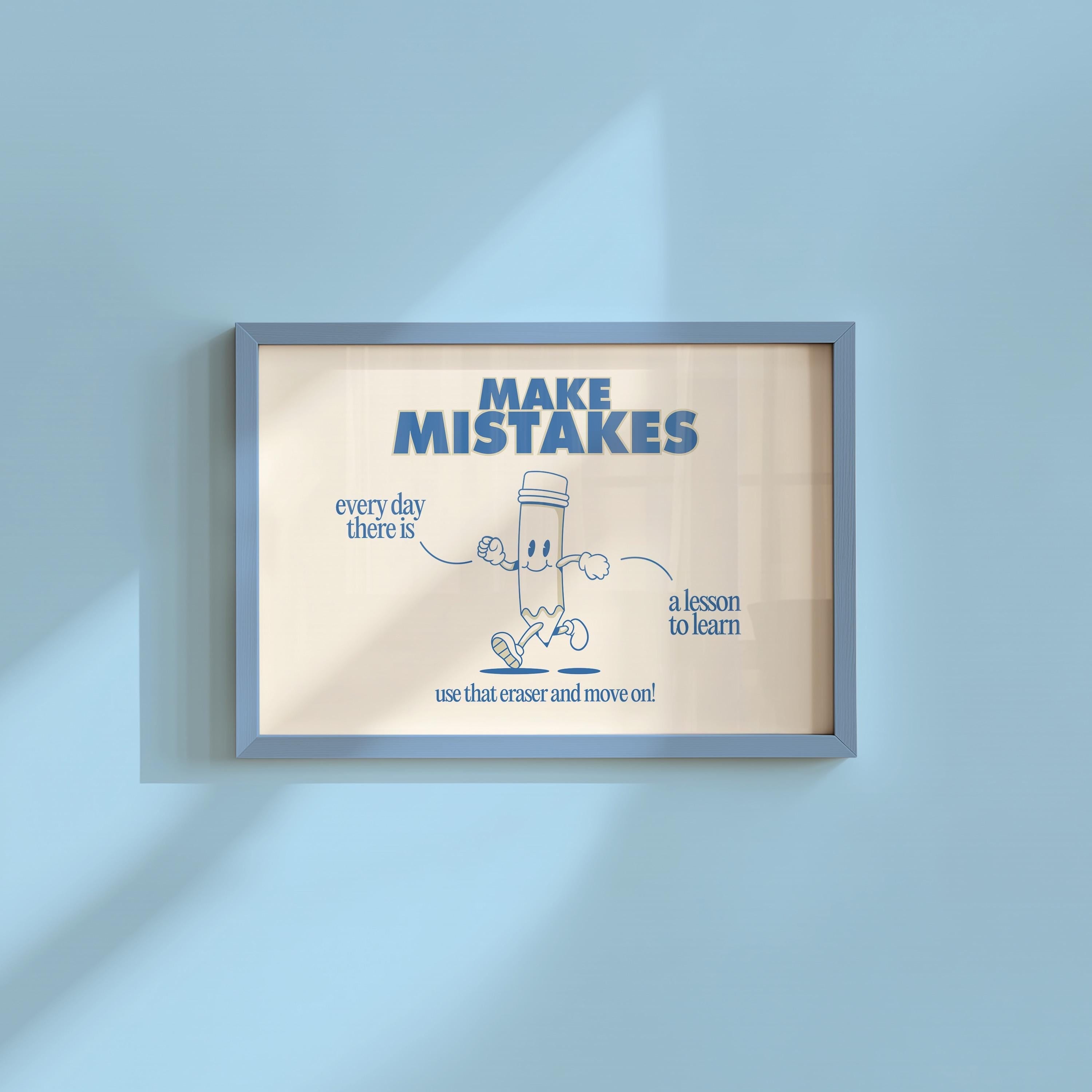 Make Mistakes Horizontal Digital Art Print