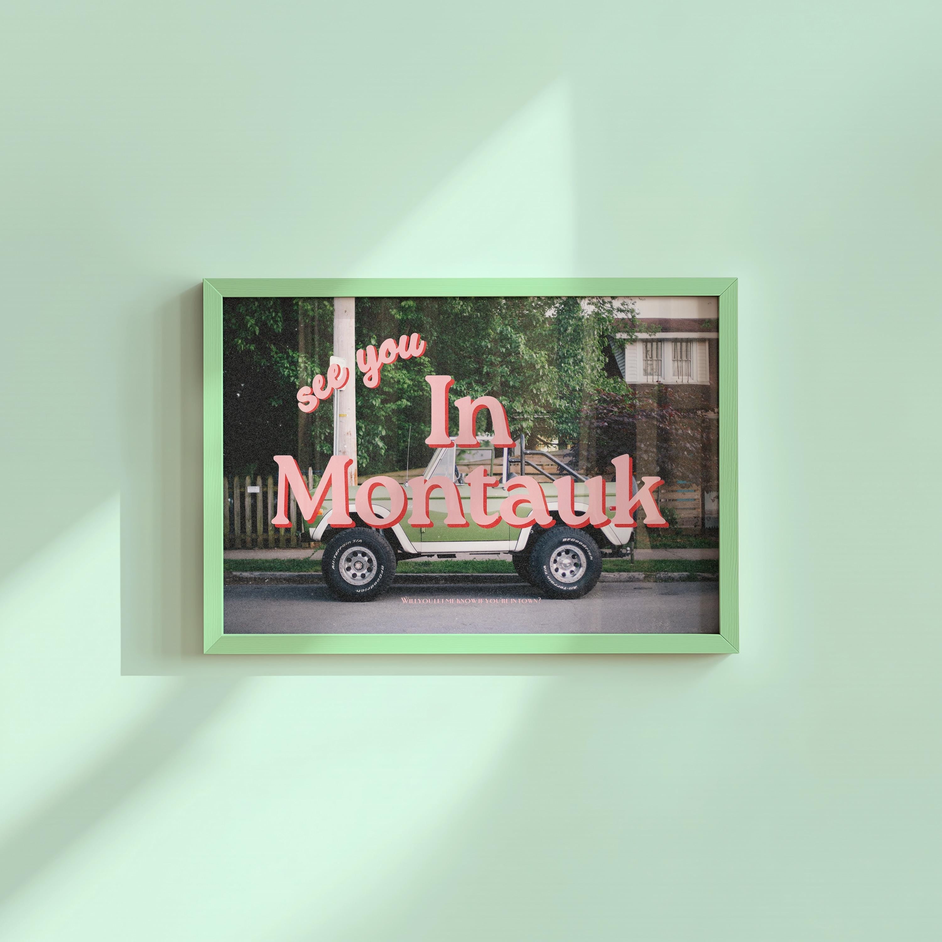 See You In Montauk Retro Photograph Horizontal Digital Art Print