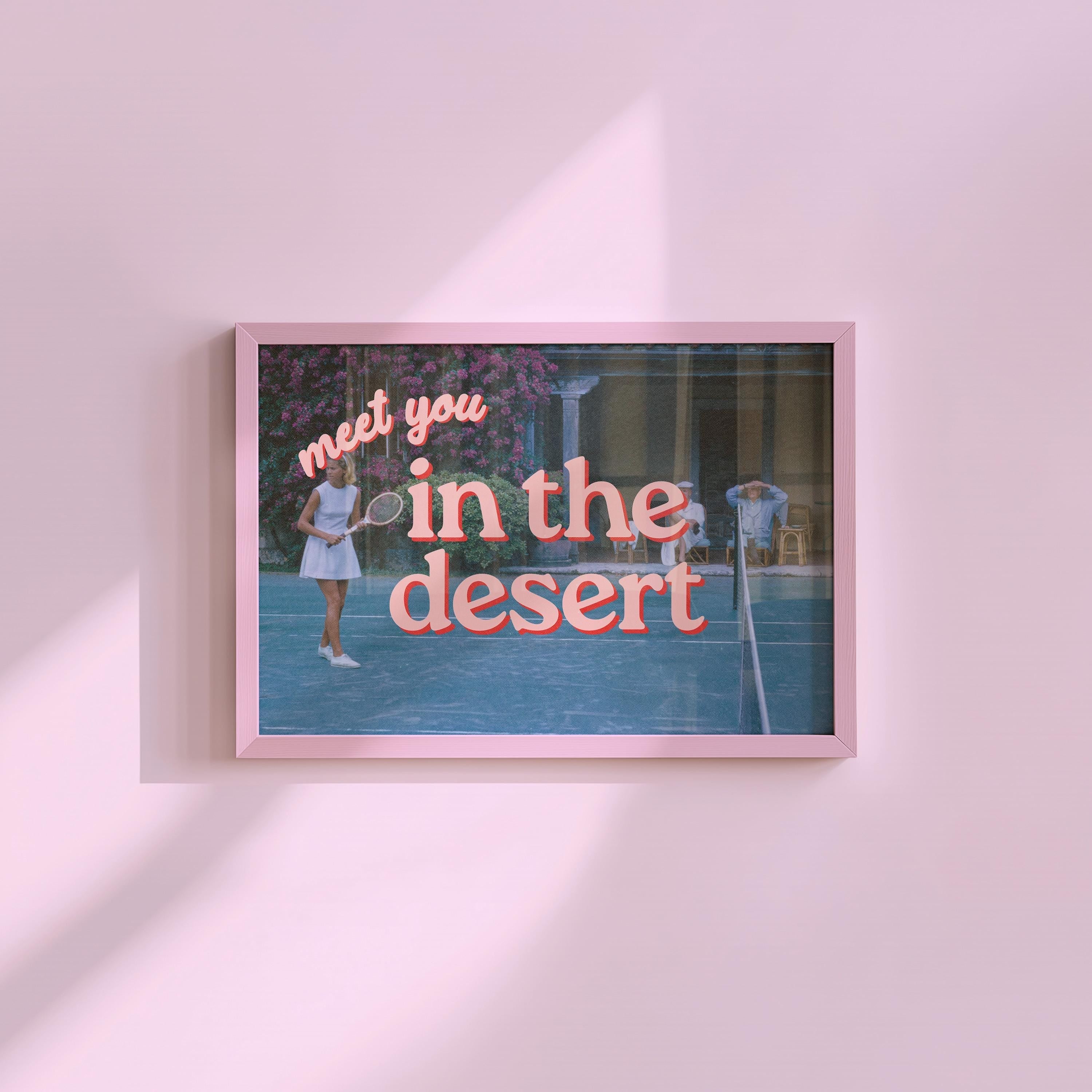Meet you in the Desert Retro Photograph Horizontal Digital Art Print