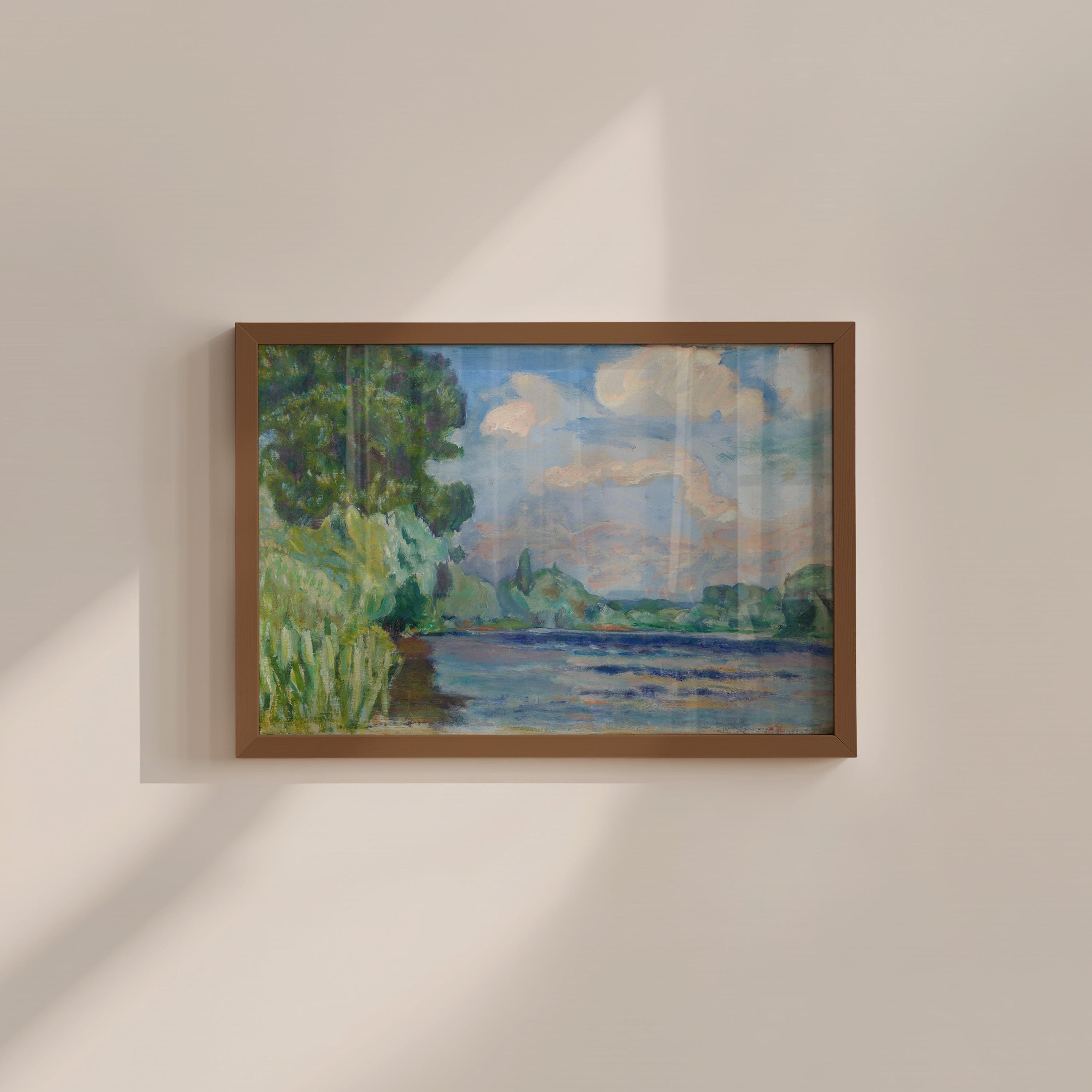 La Seine Vintage Digital Art Print