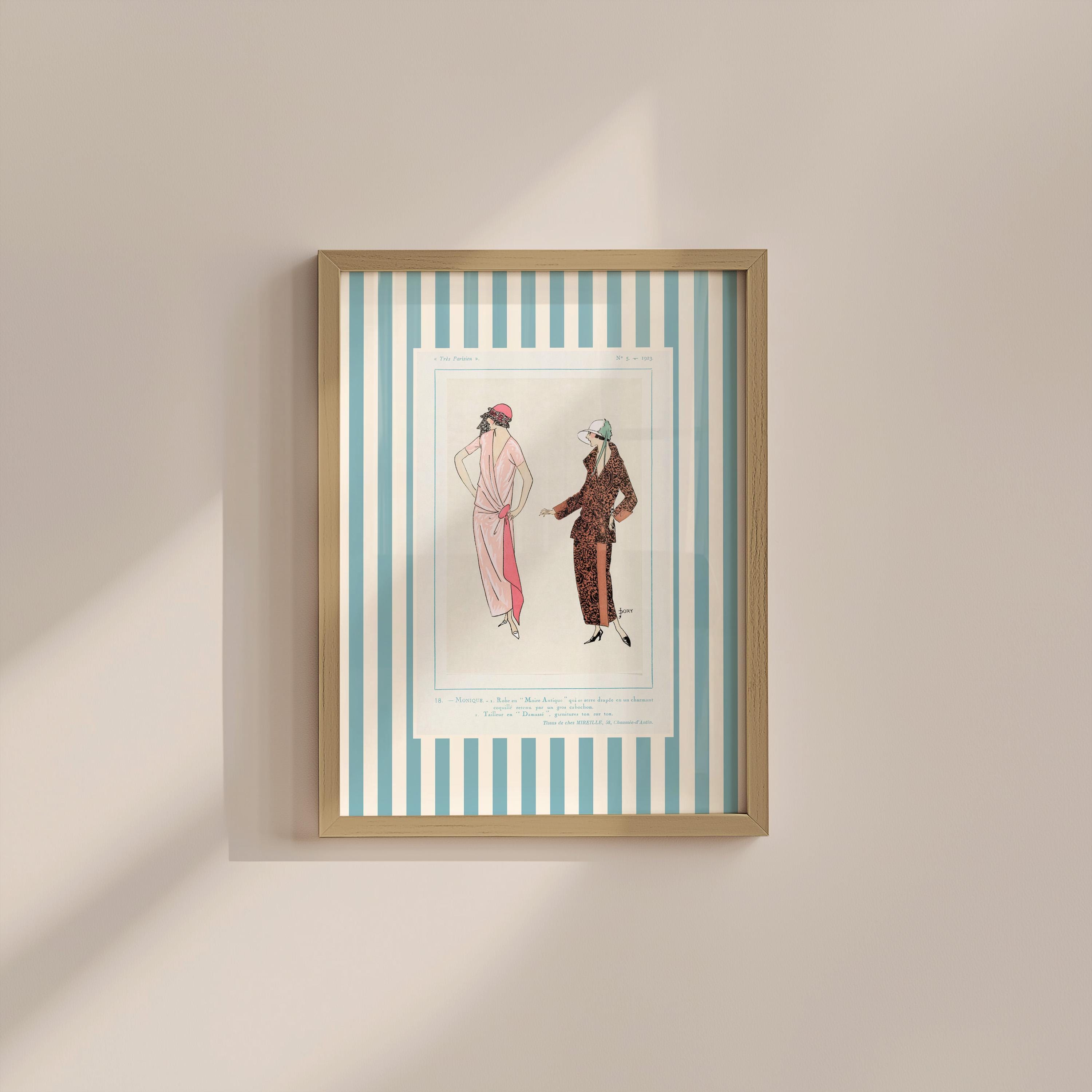 Tres Parisian Vertical Digital Art Print - Two