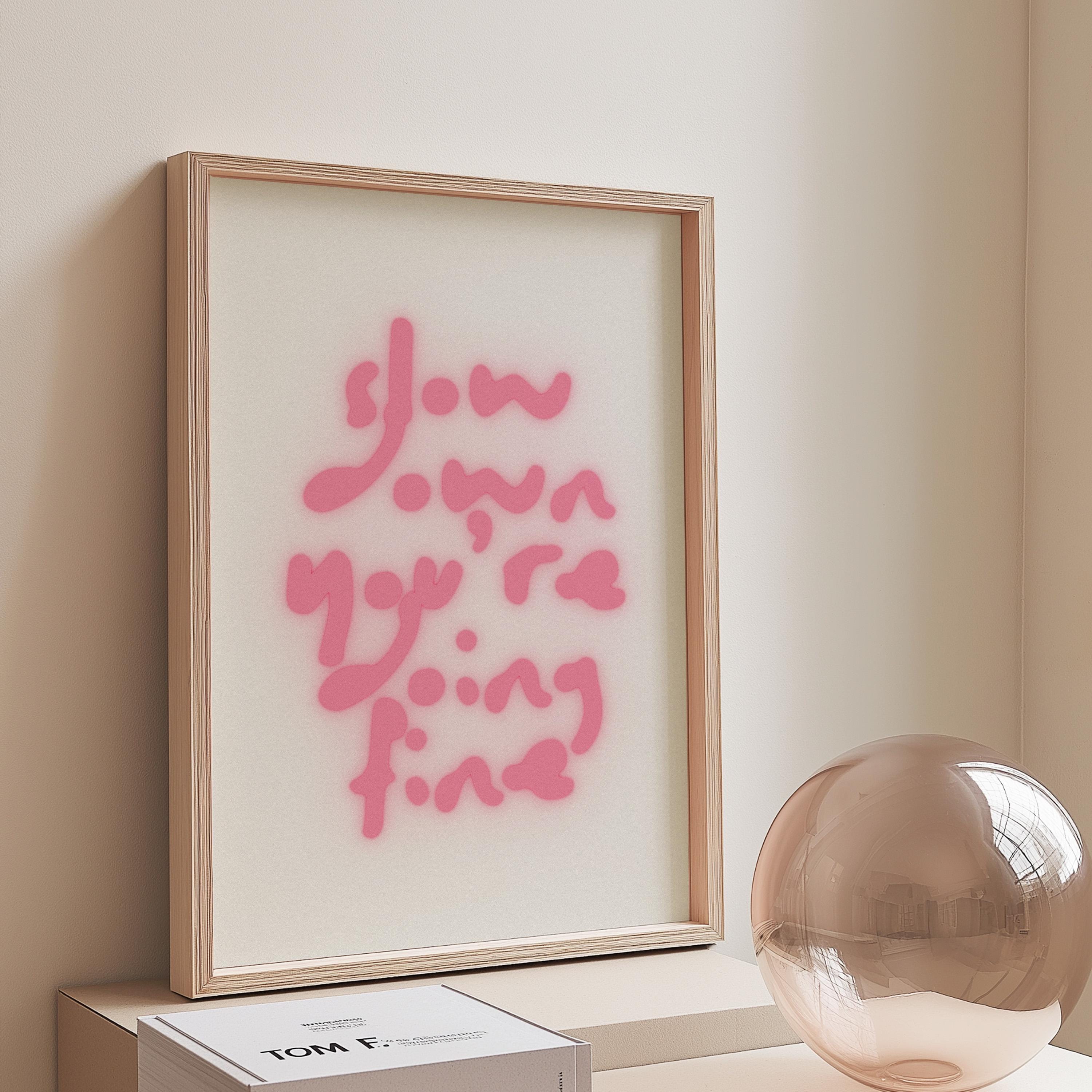 Motivation Art Print: Retro Vinyl Poster, Slow Down Wall Art, Music Inspired Apartment Decor, Billy Joel Art for Home