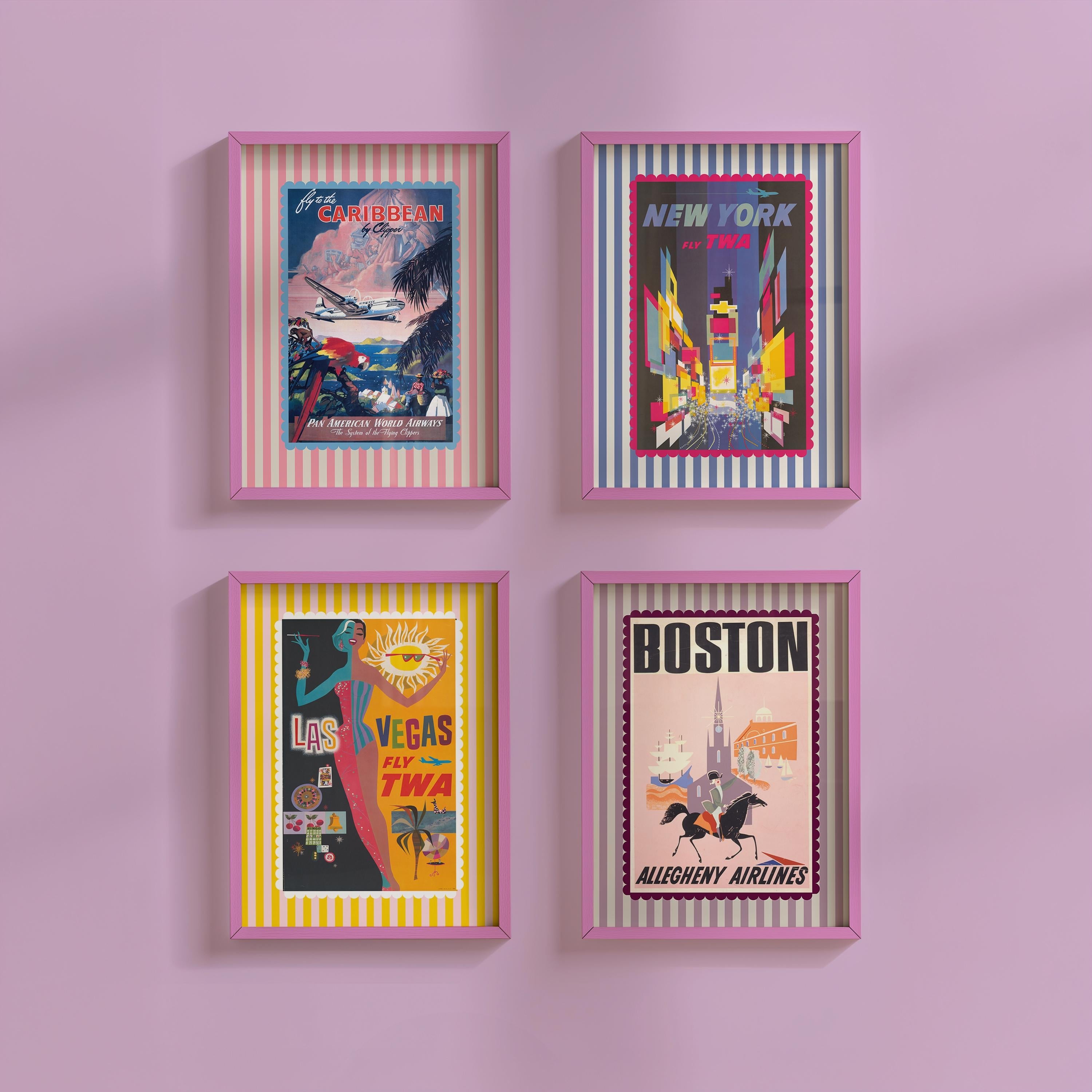 Gallery Wall Set of 4 Digital Art Prints