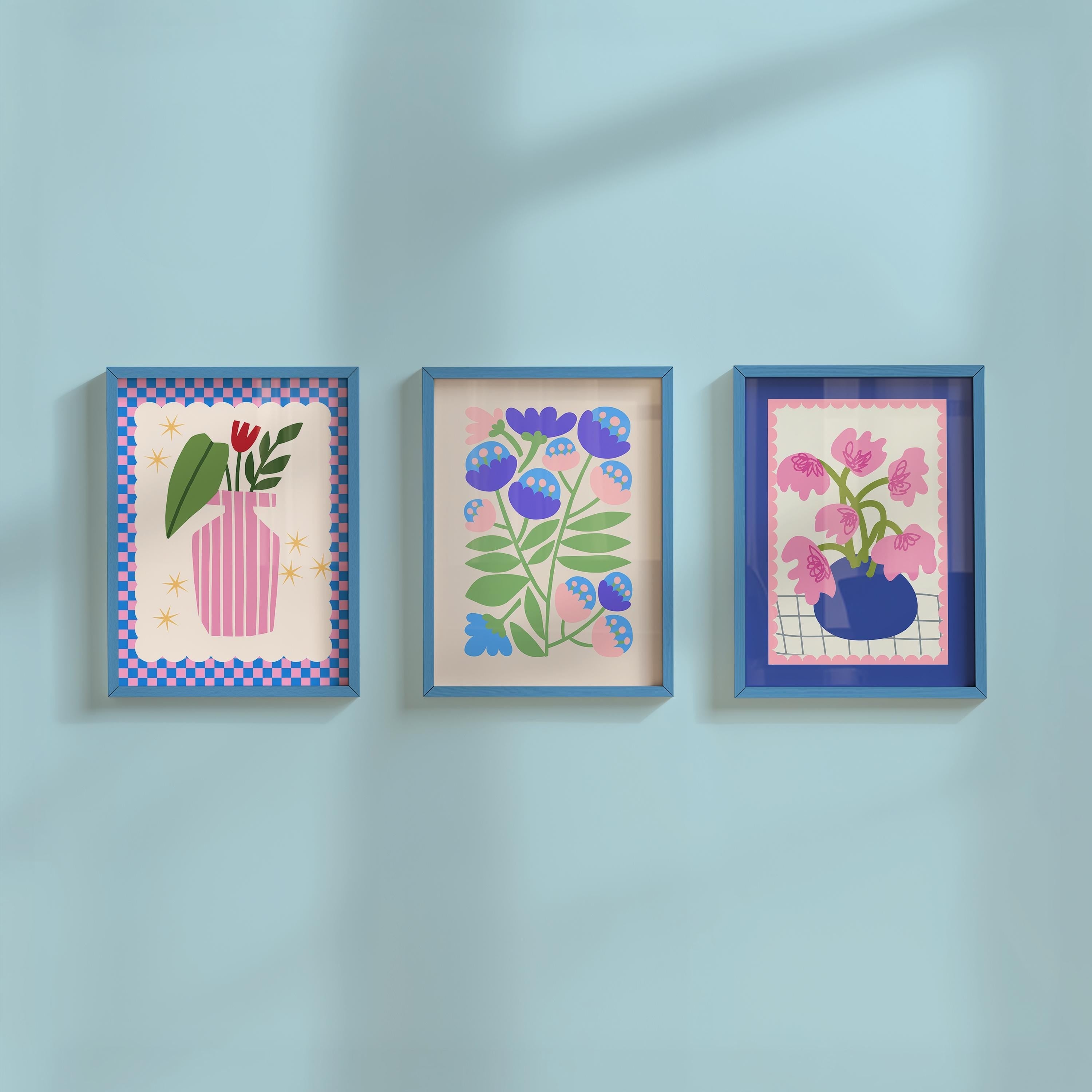 Set of 3 Gallery Wall Digital Art Prints